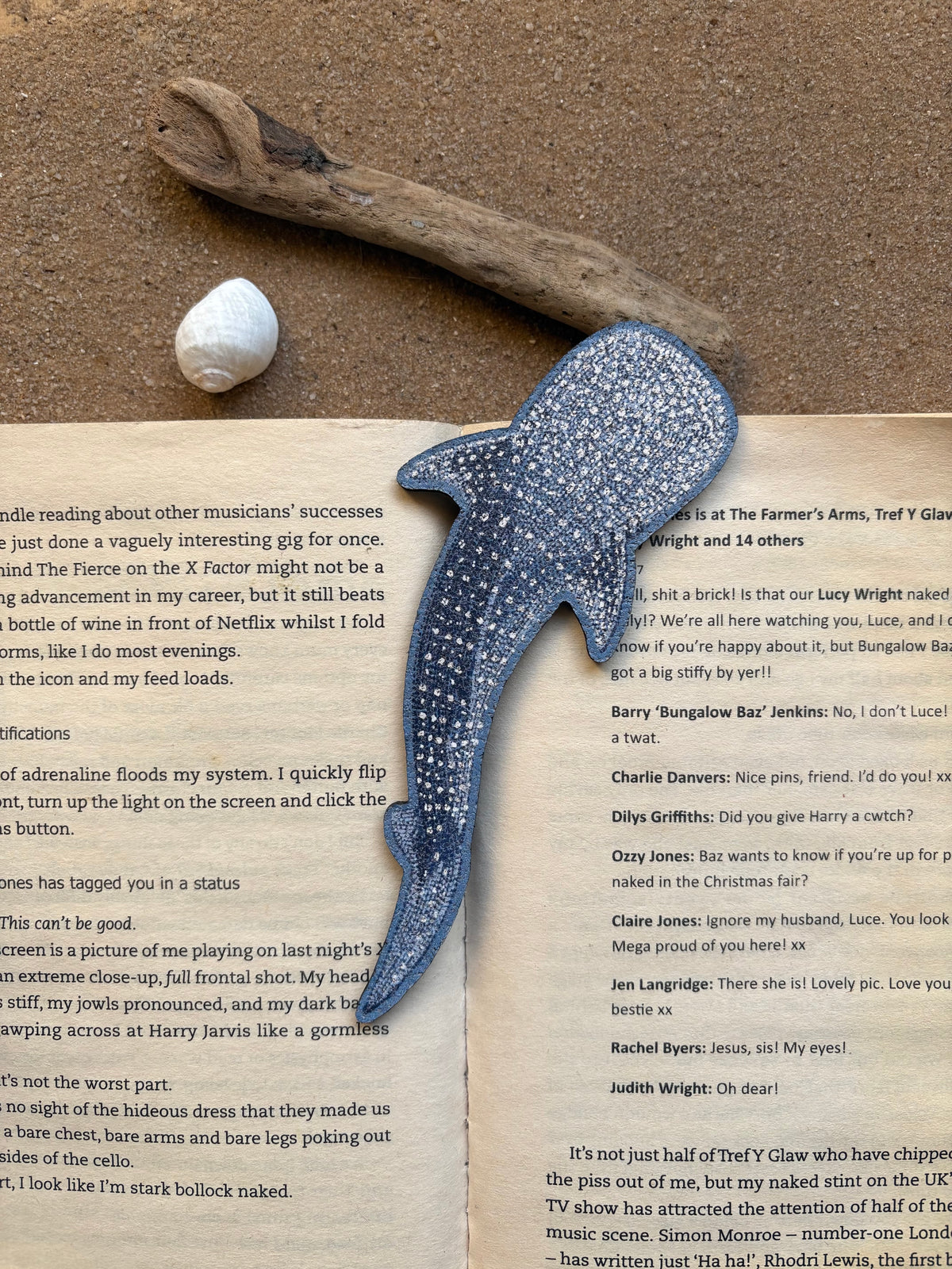 Whale shark cork bookmark