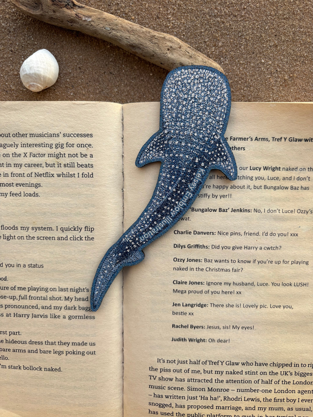 Whale shark cork bookmark