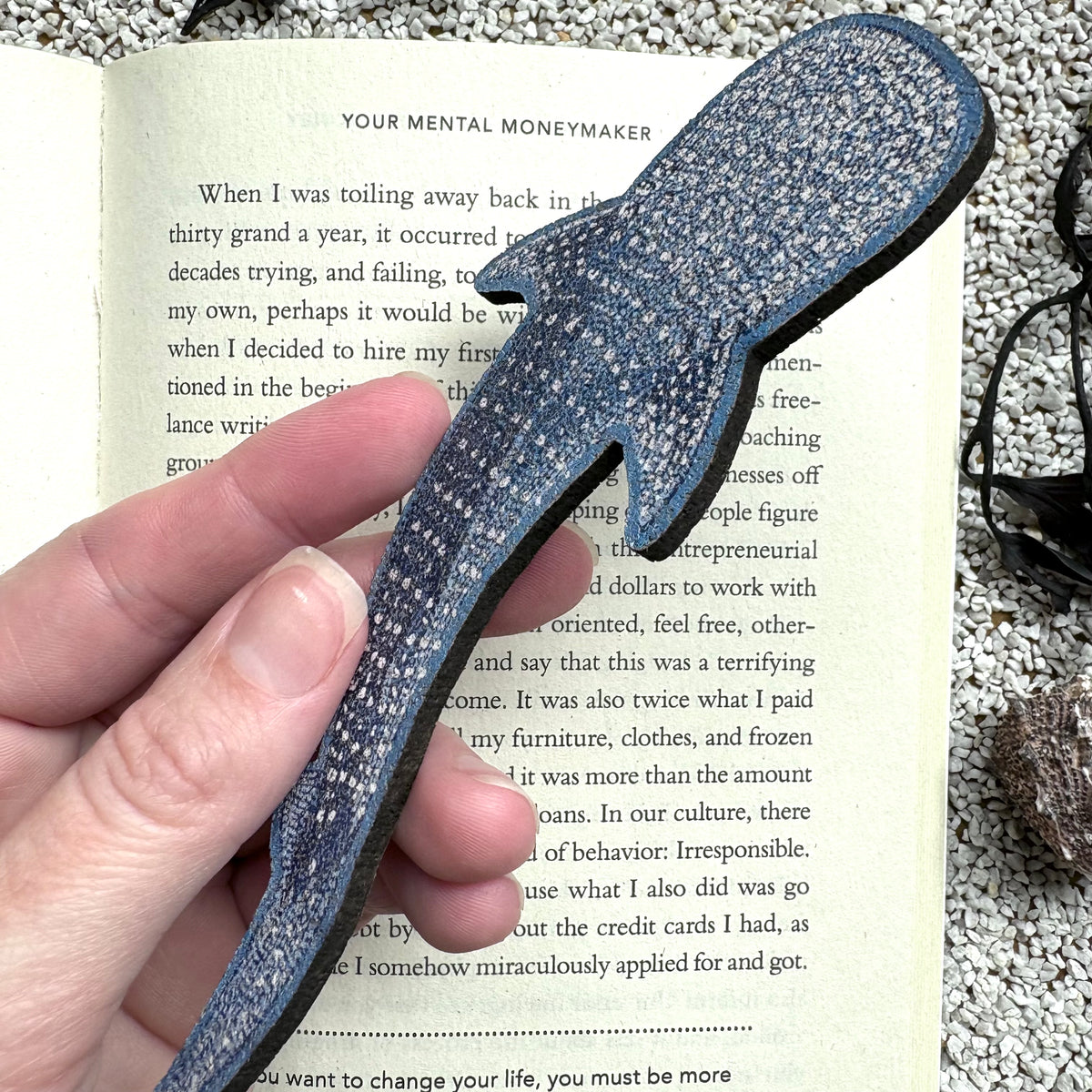 Whale shark cork bookmark