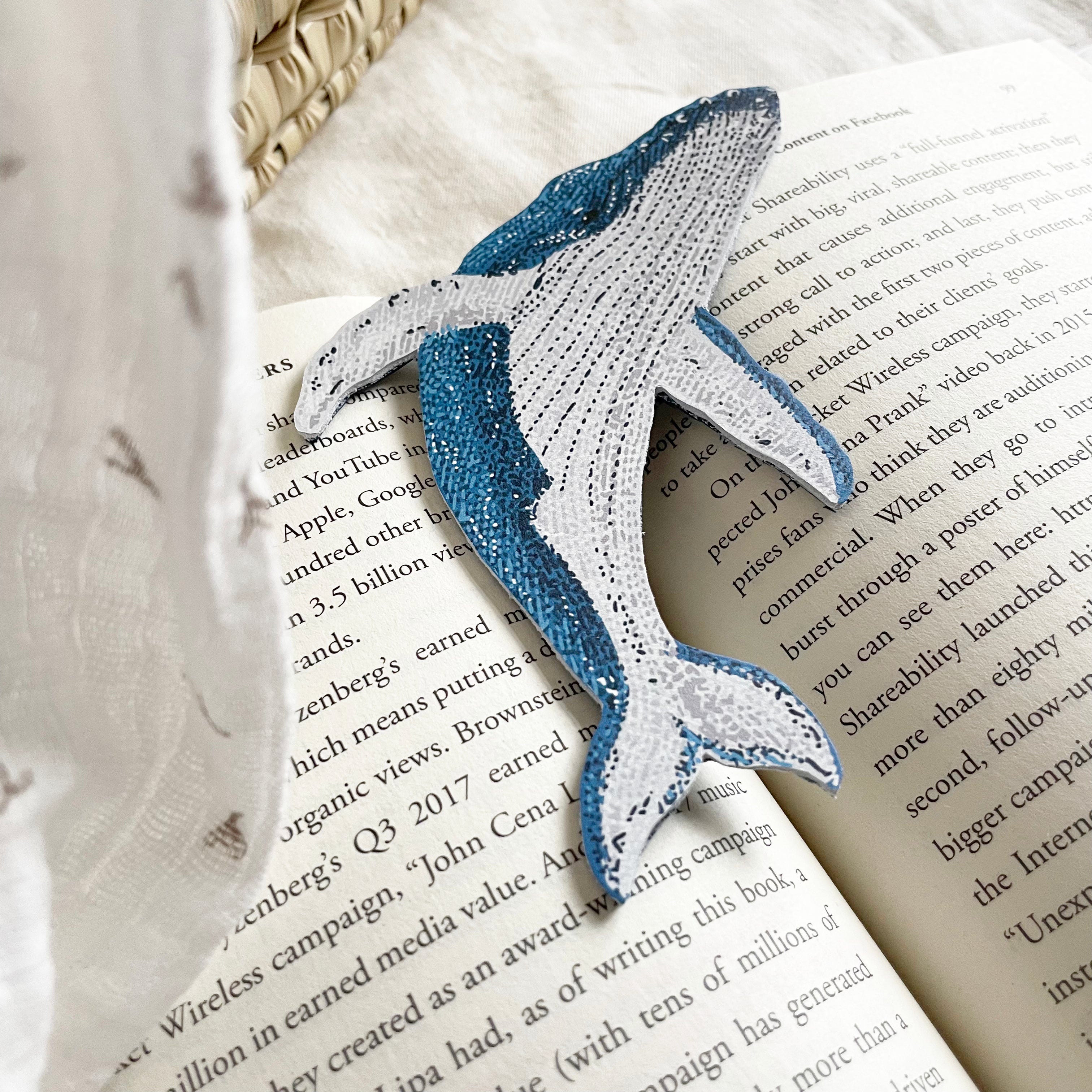 Humpback Whale Leather Bookmark