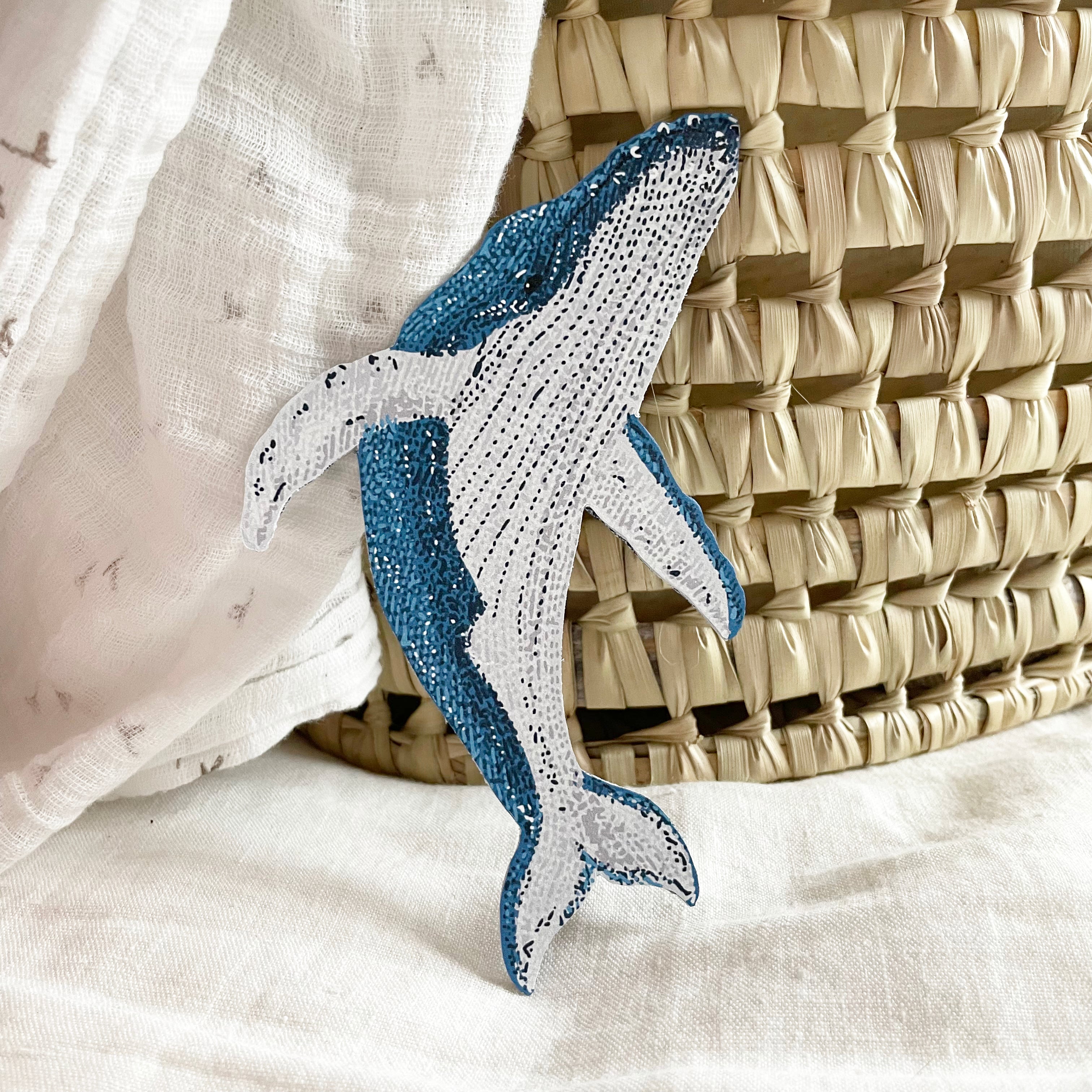 Humpback Whale Leather Bookmark