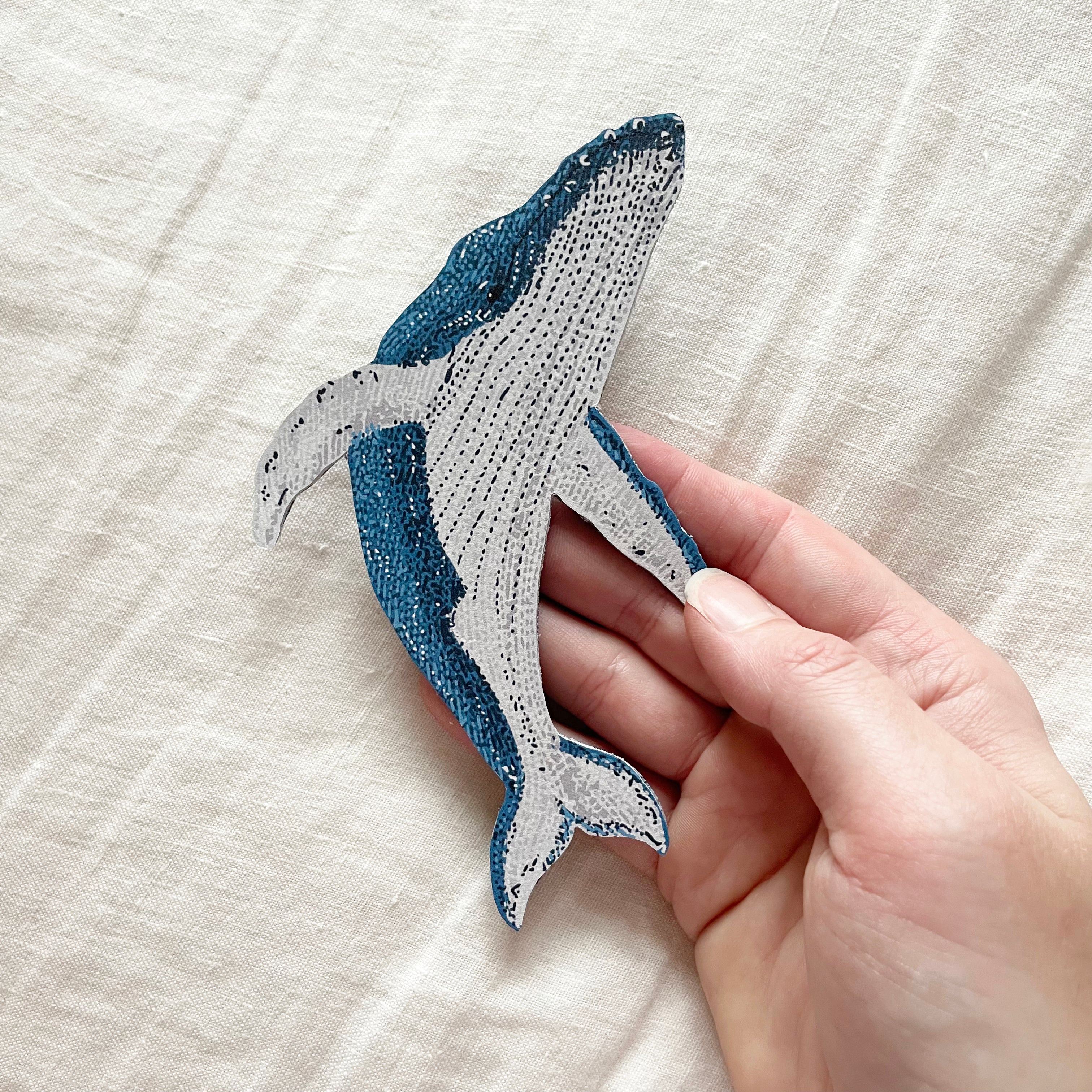 Humpback Whale Leather Bookmark