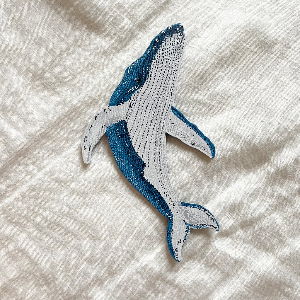 Humpback Whale Leather Bookmark