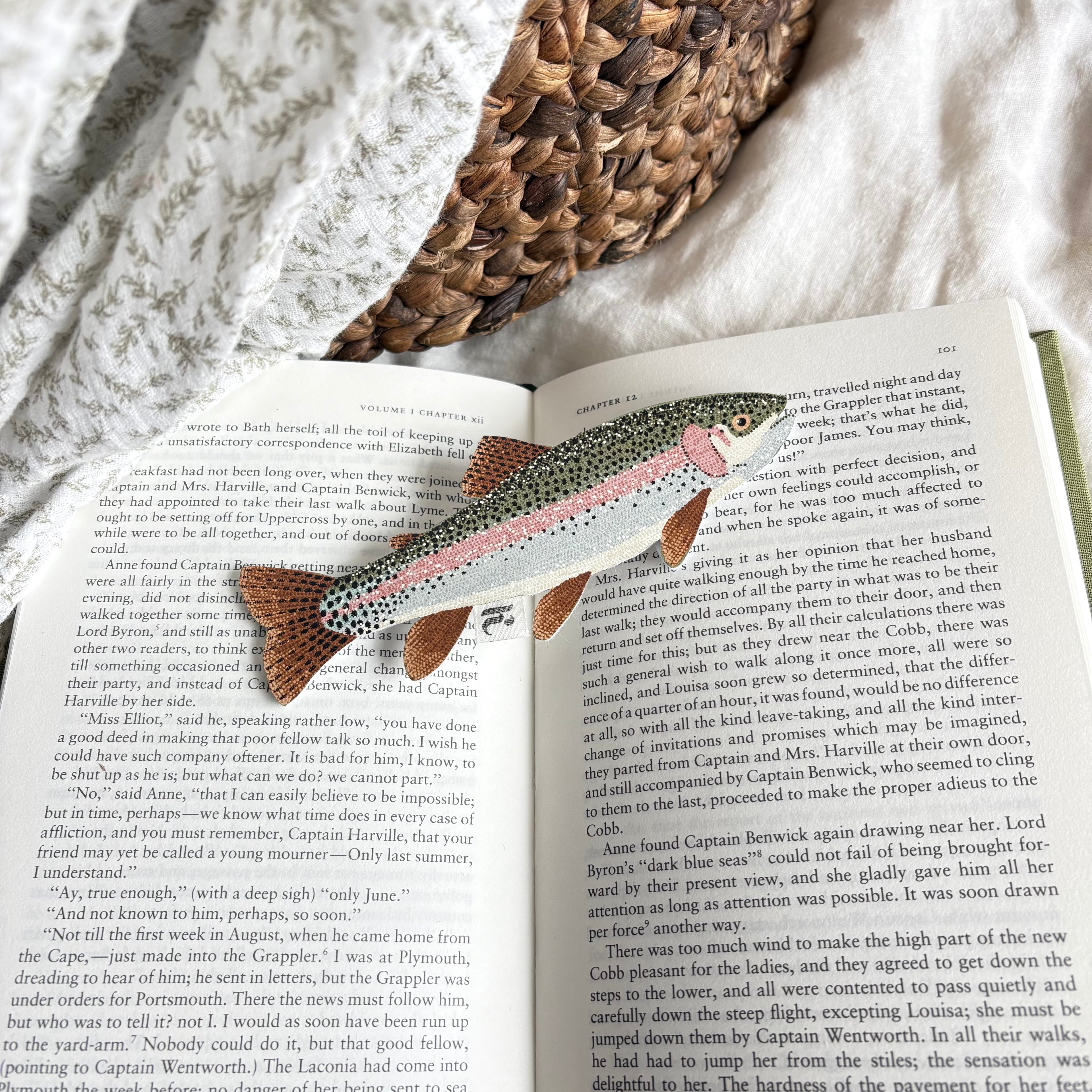 Rainbow Trout Leather Bookmark