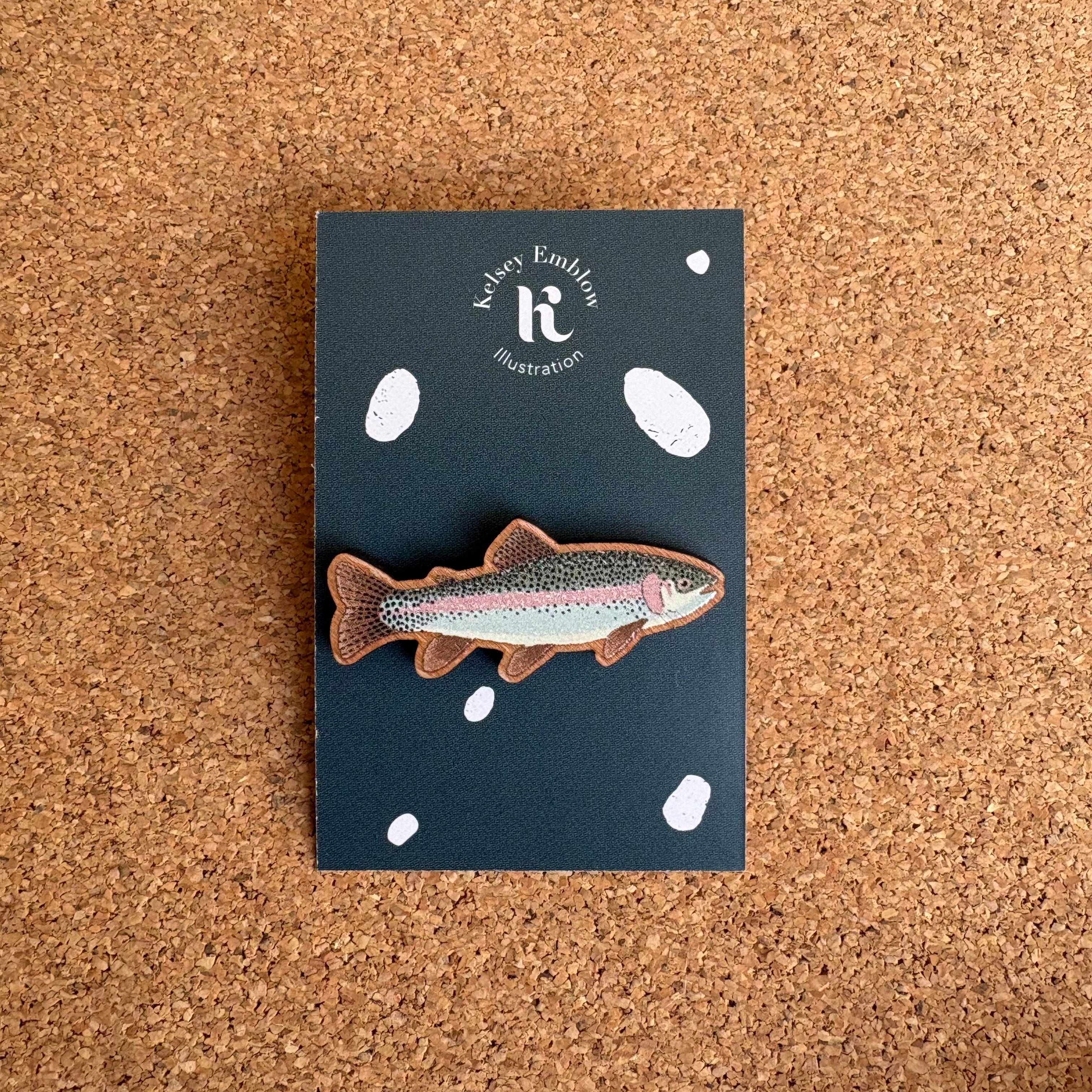 Rainbow Trout Pin Badge