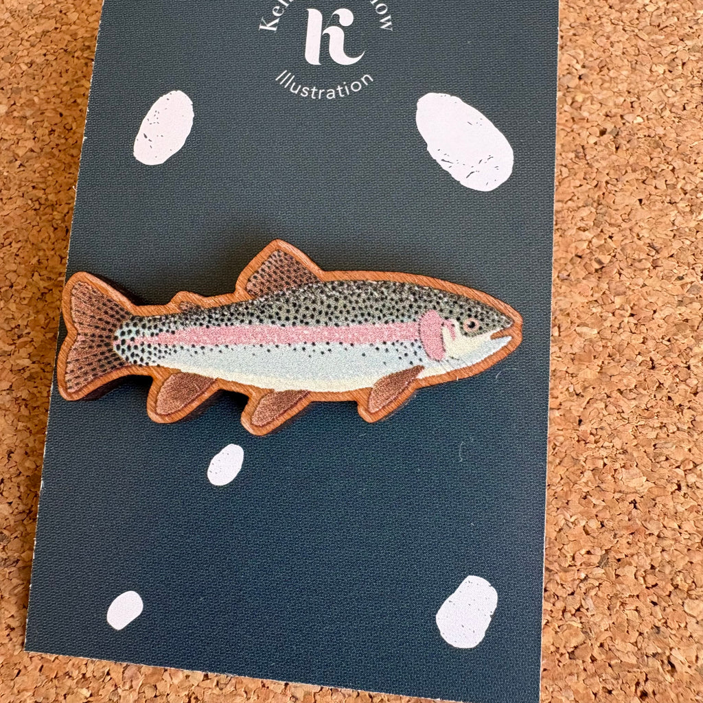 Rainbow Trout Pin Badge