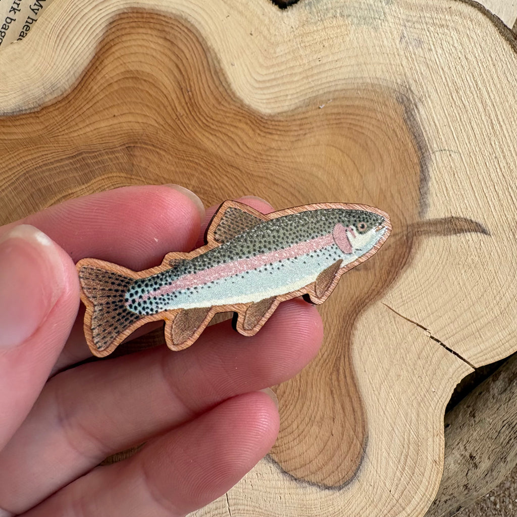 Rainbow Trout Pin Badge