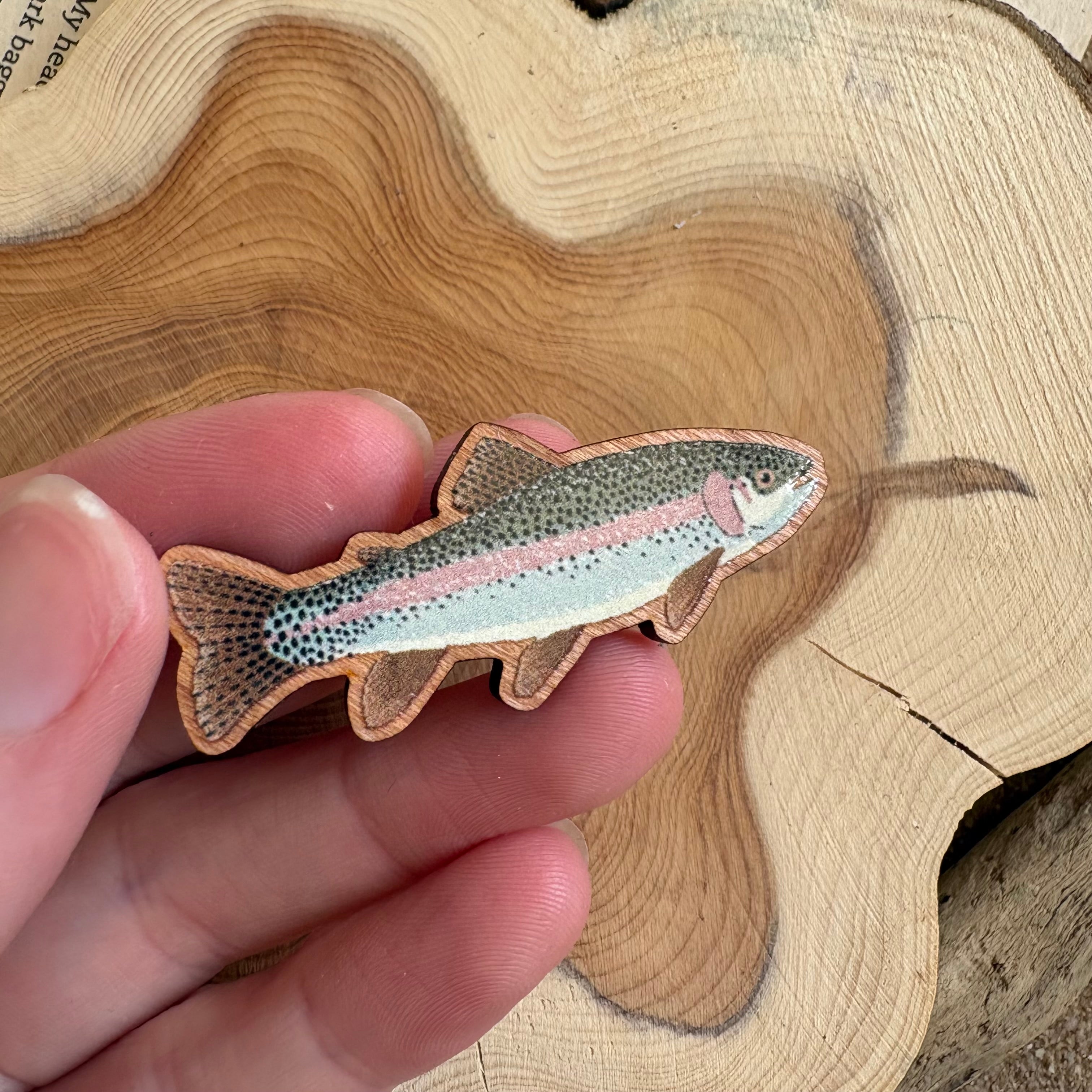 Rainbow Trout Pin Badge