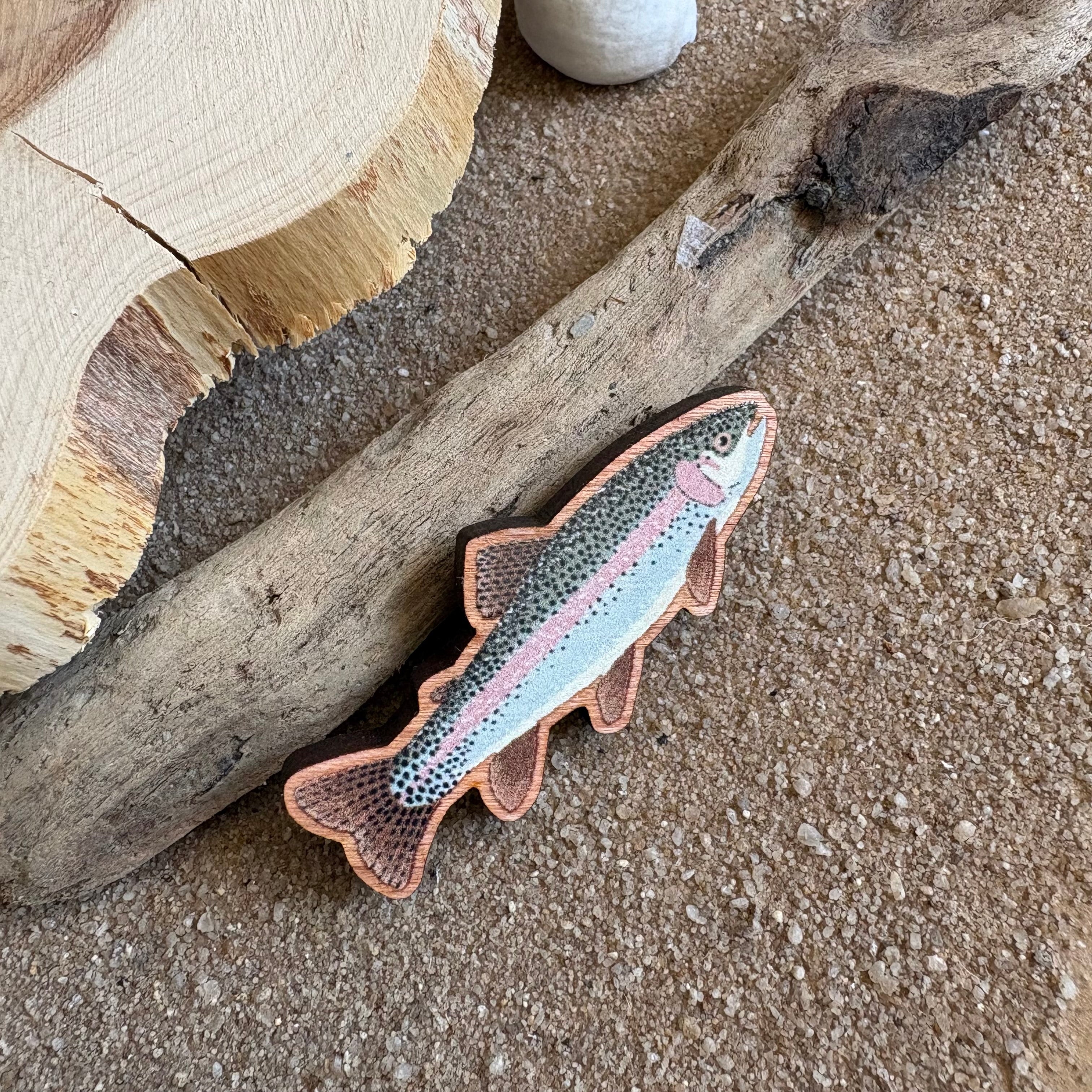 Rainbow Trout Pin Badge