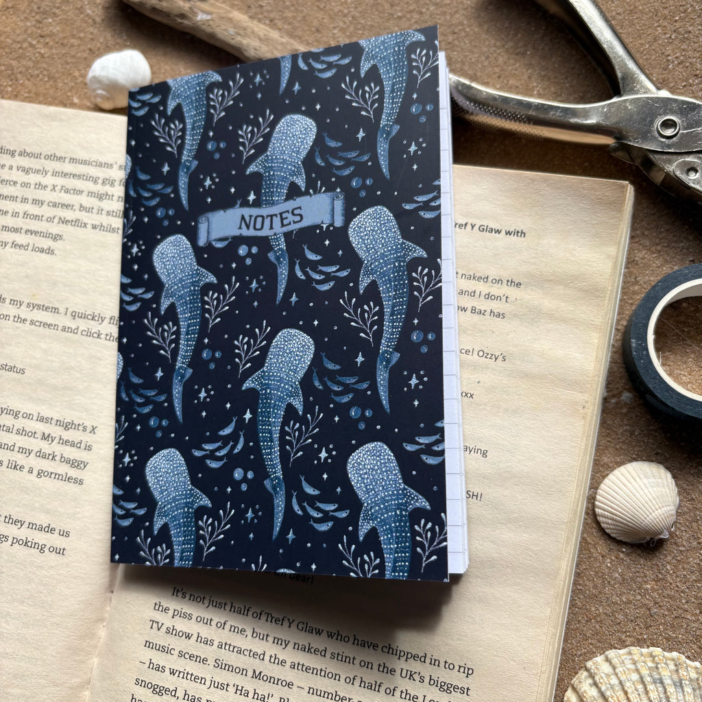 Whale shark A6 lined notebook
