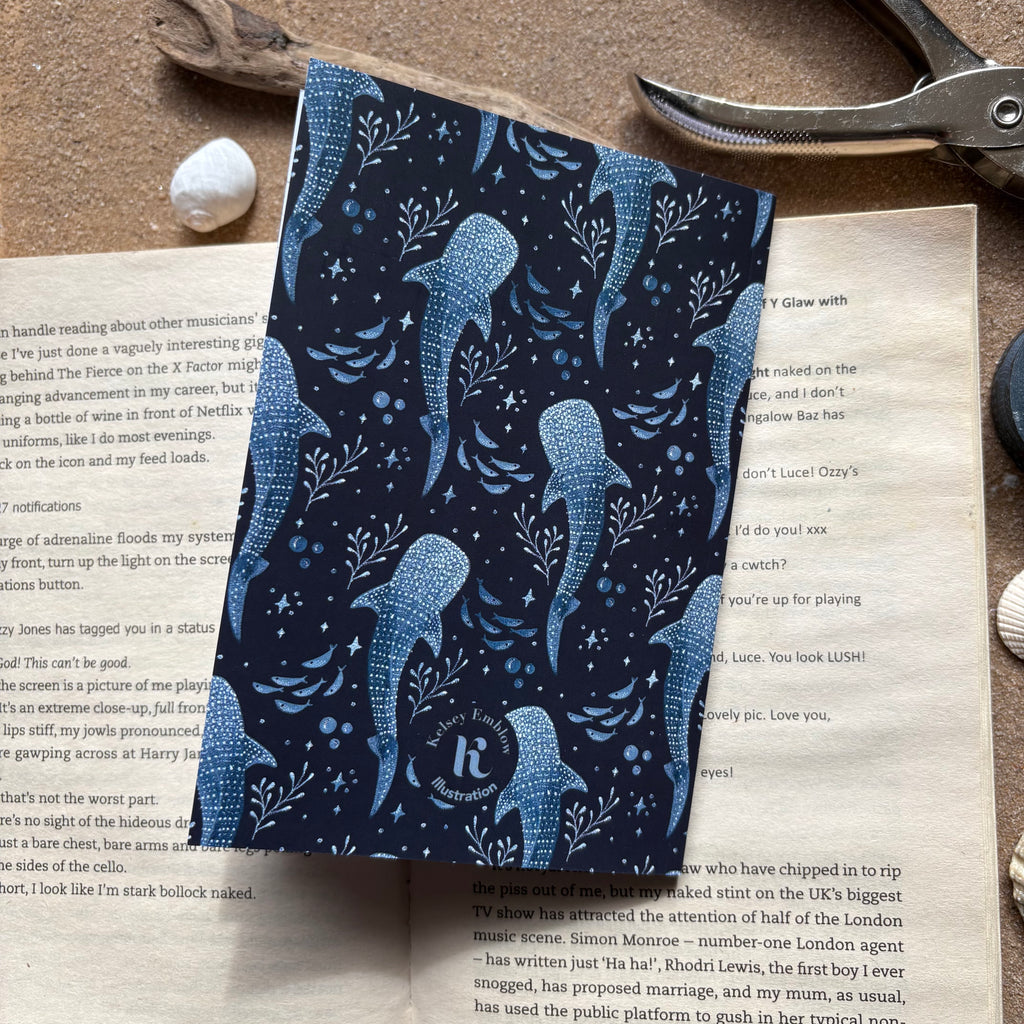 Whale shark A6 lined notebook