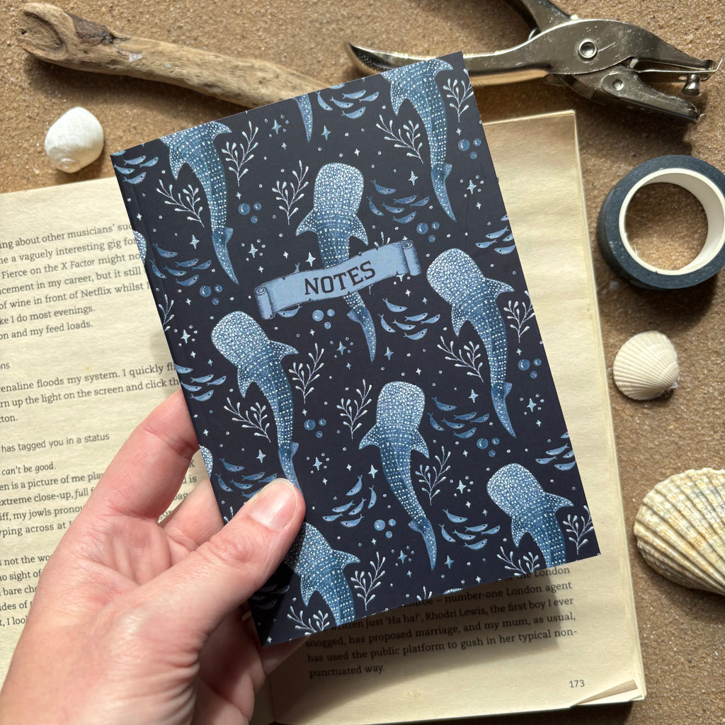 Whale shark A6 lined notebook