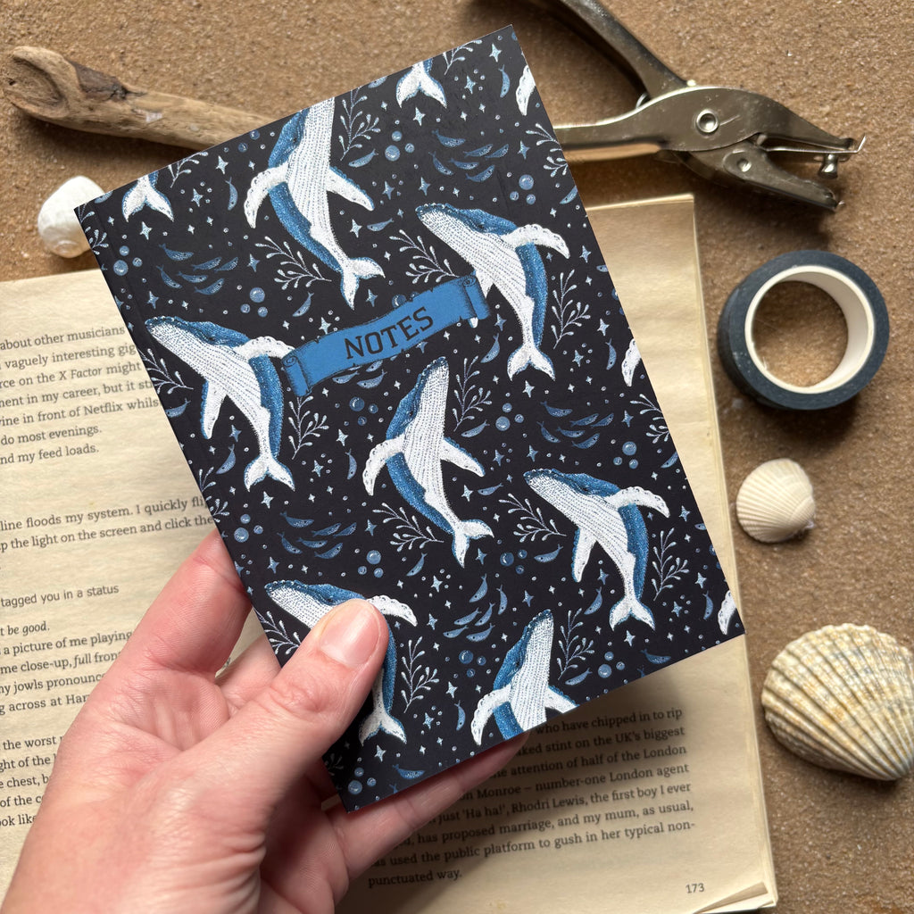 Humpback Whale A6 lined notebook