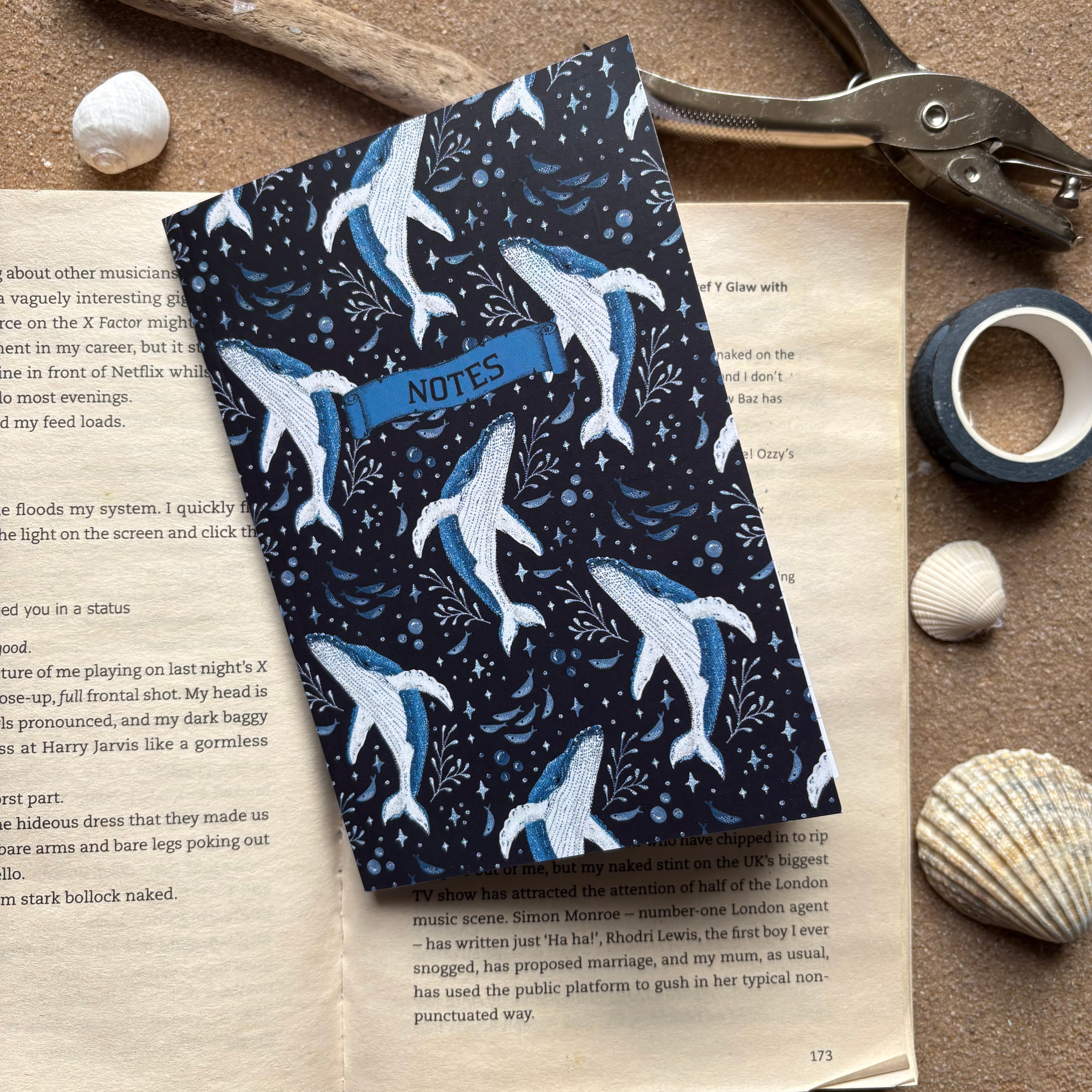 Humpback Whale A6 lined notebook