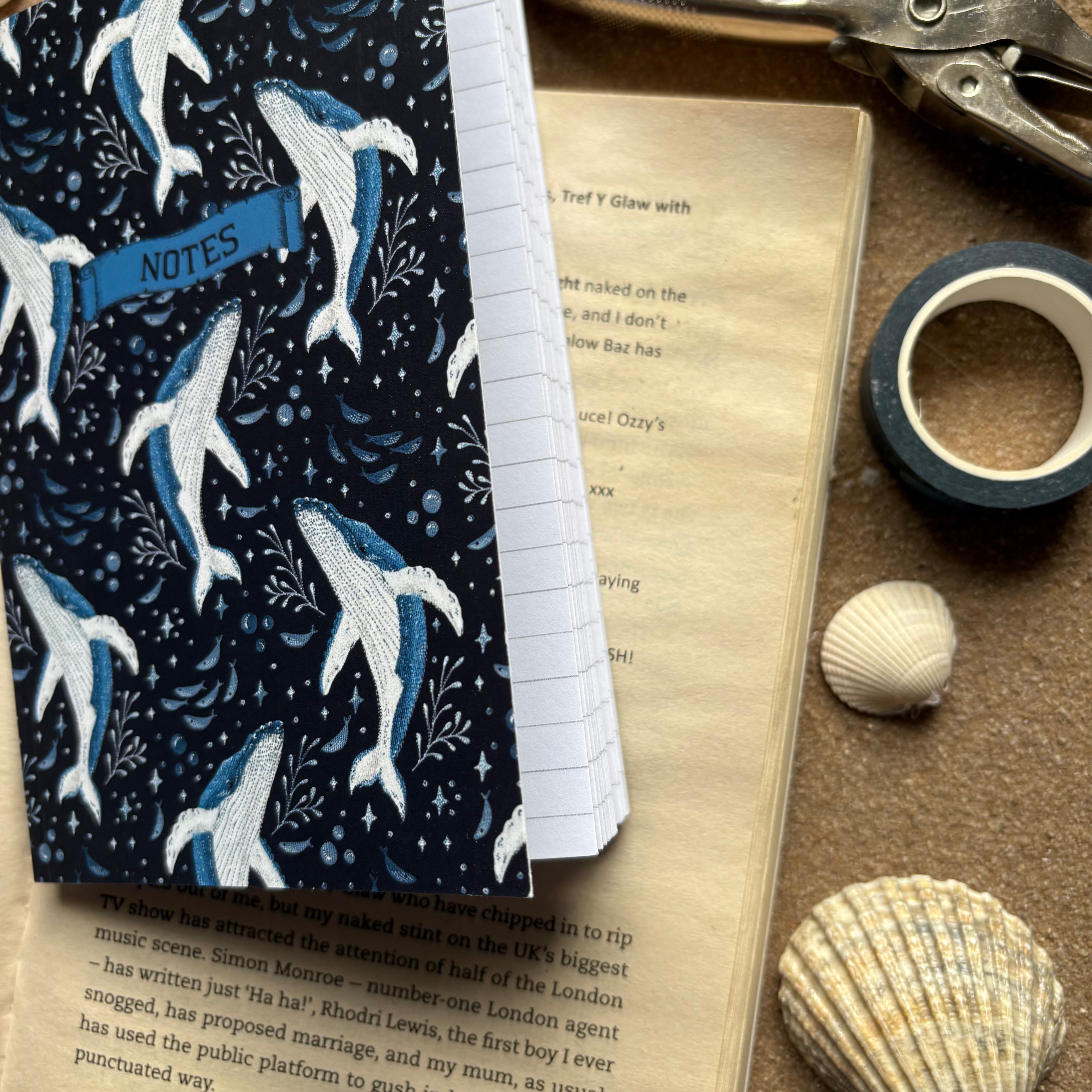 Humpback Whale A6 lined notebook