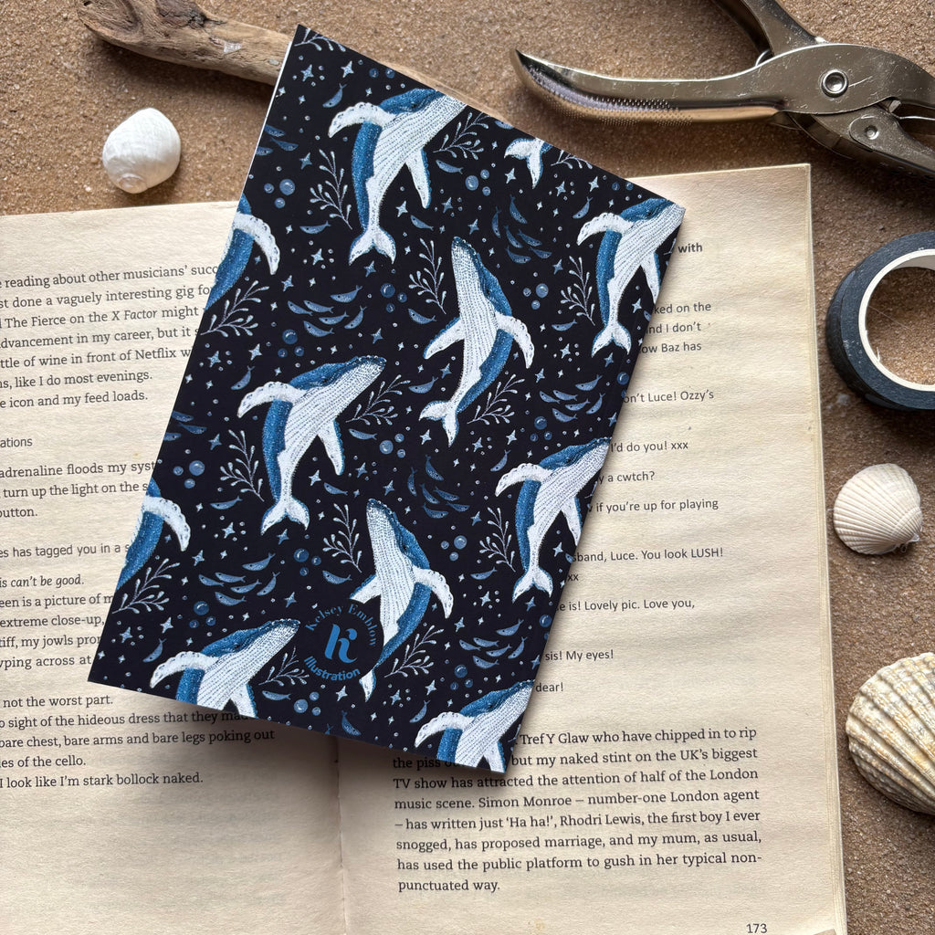 Humpback Whale A6 lined notebook