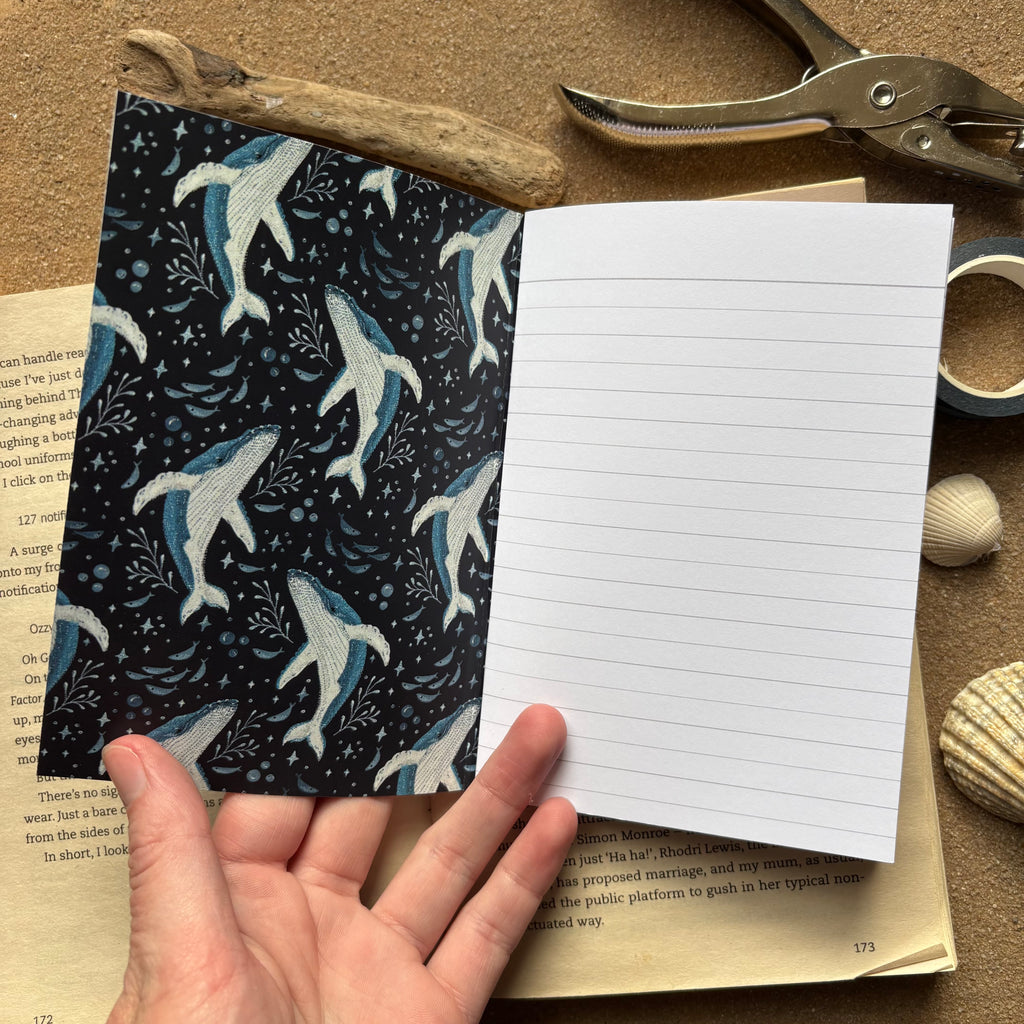 Humpback Whale A6 lined notebook
