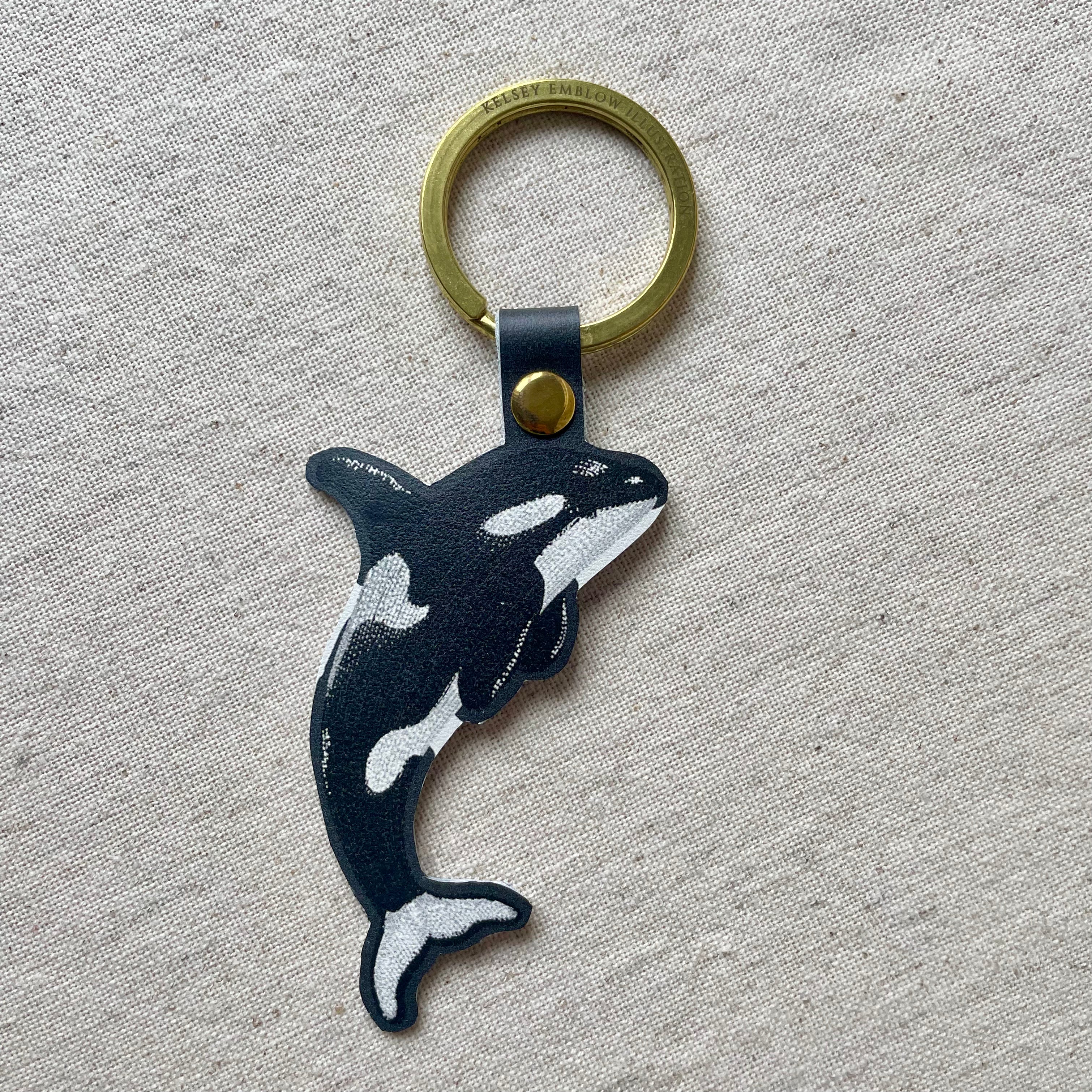Orca Leather Keyring