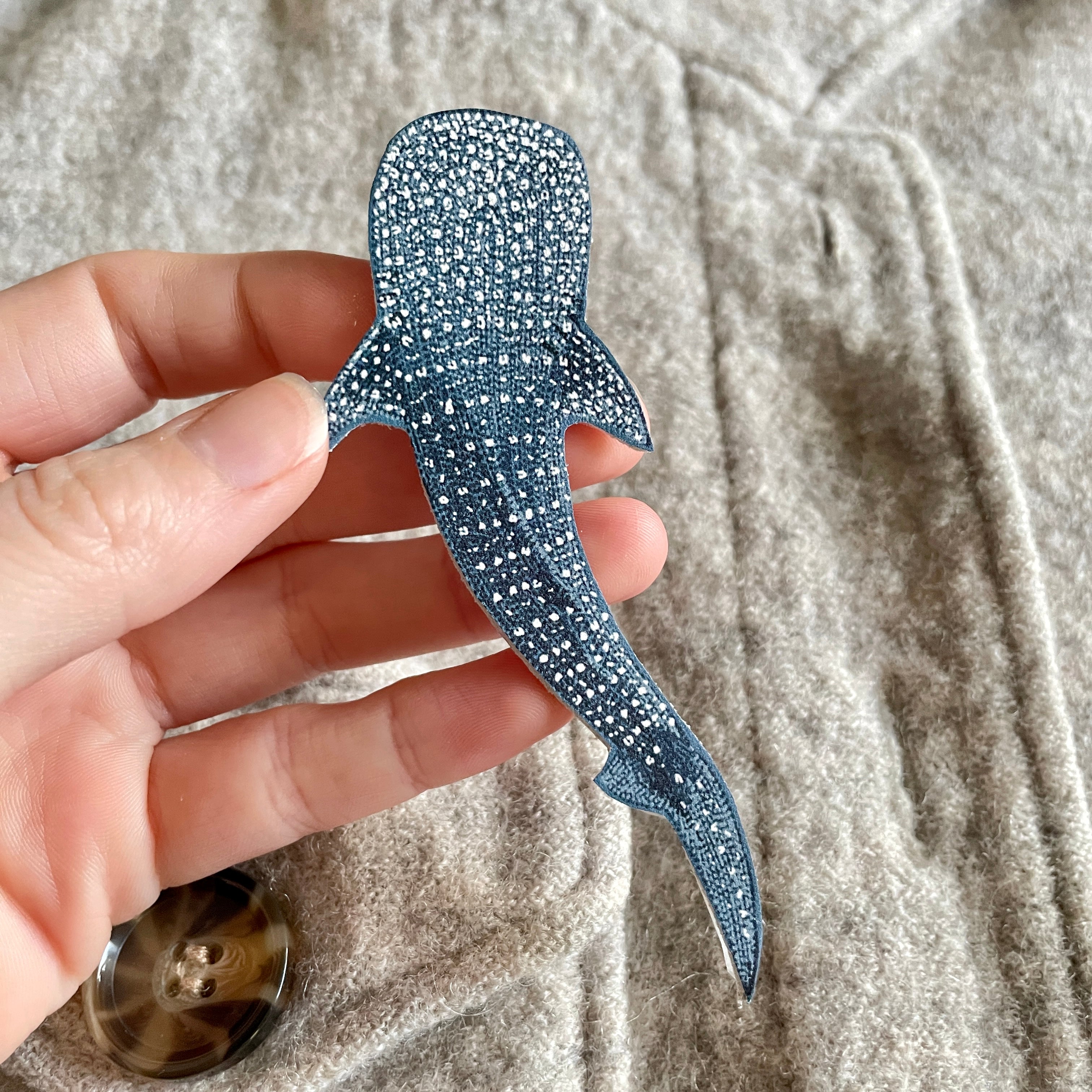 Toppa Ricamata A Forma Di Balena Da Stirare O Cucire - Patch Applicata Per Vestiti, Borse, Zaini - 7,7 X 5 Cm
