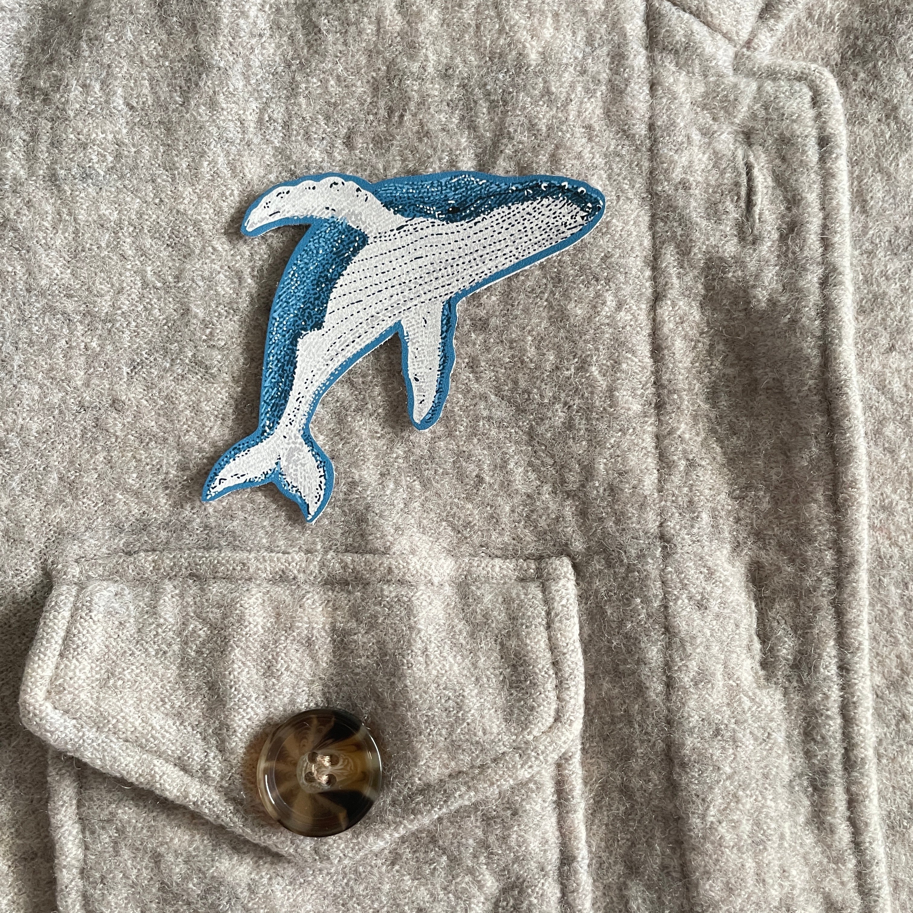 Humpback Whale Iron on Patch