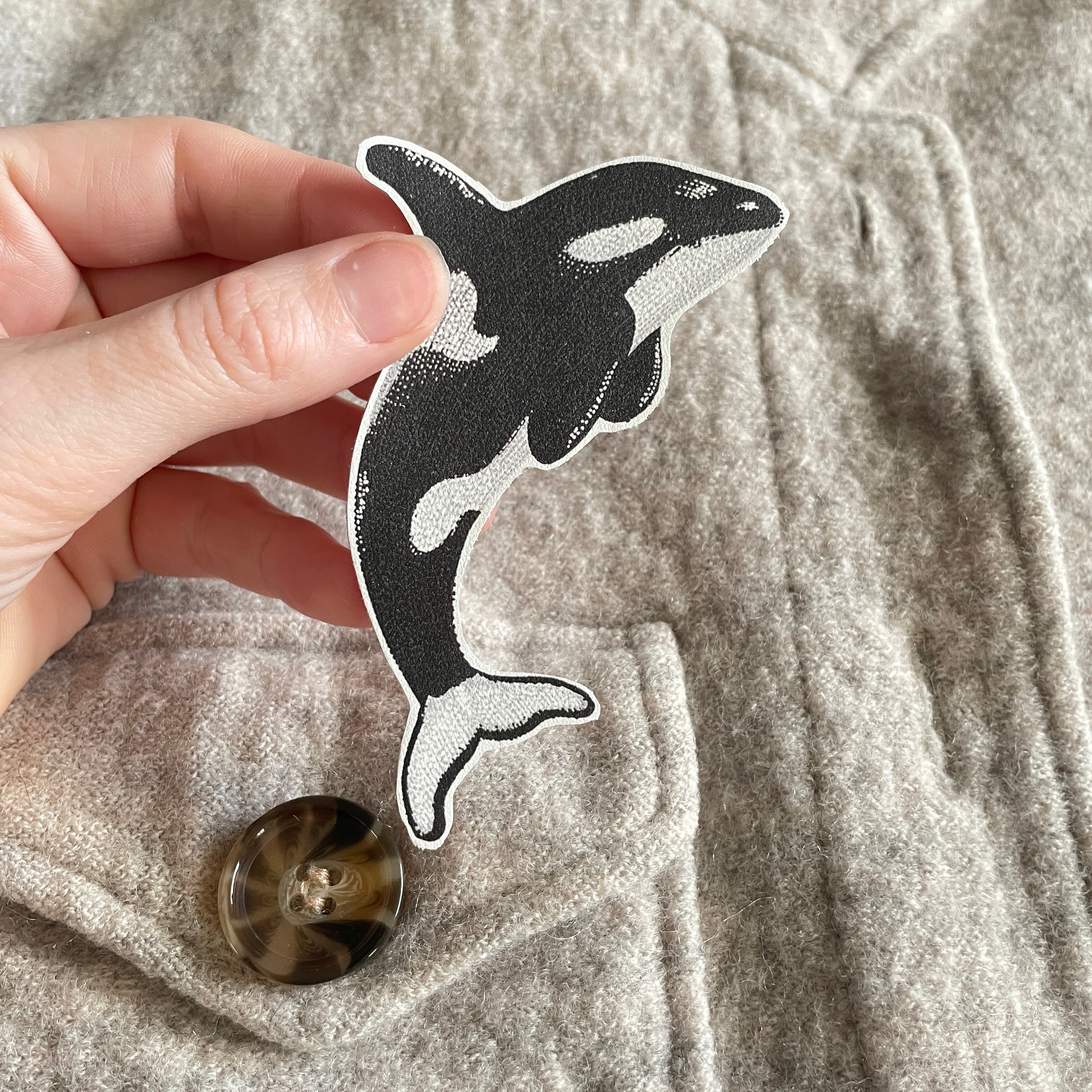Orca Iron on Patch