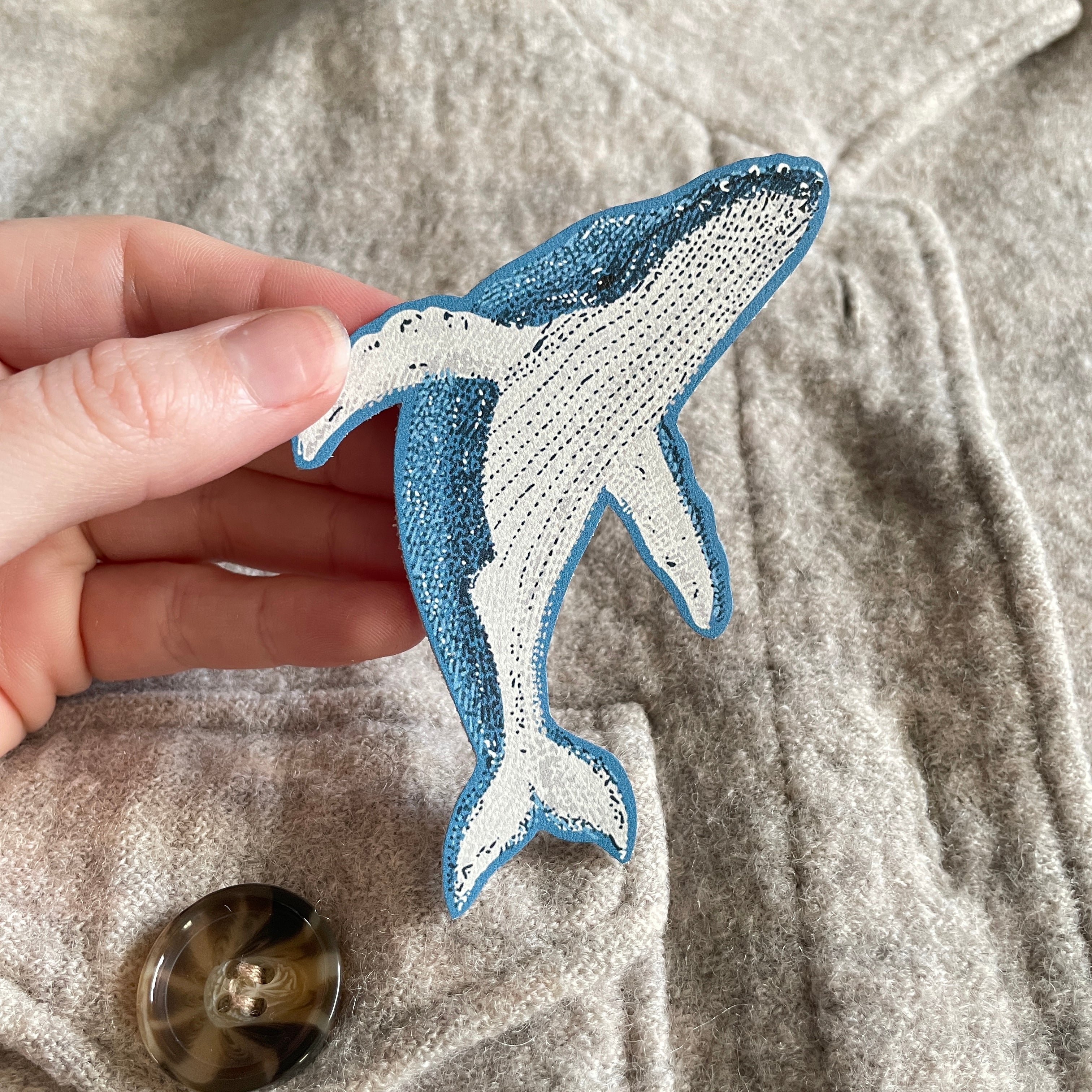 Humpback Whale Iron on Patch