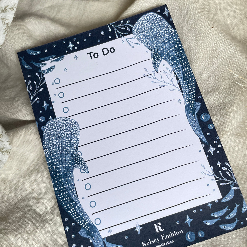 Whale Shark to-do list pad