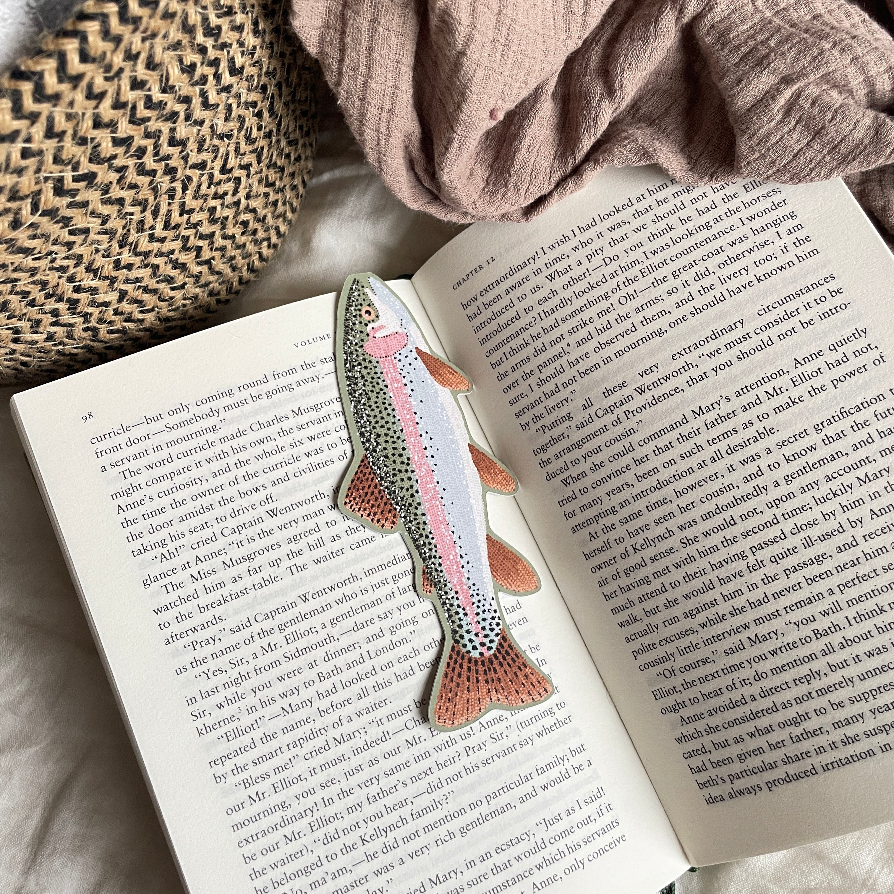 Rainbow Trout Die Cut Bookmark
