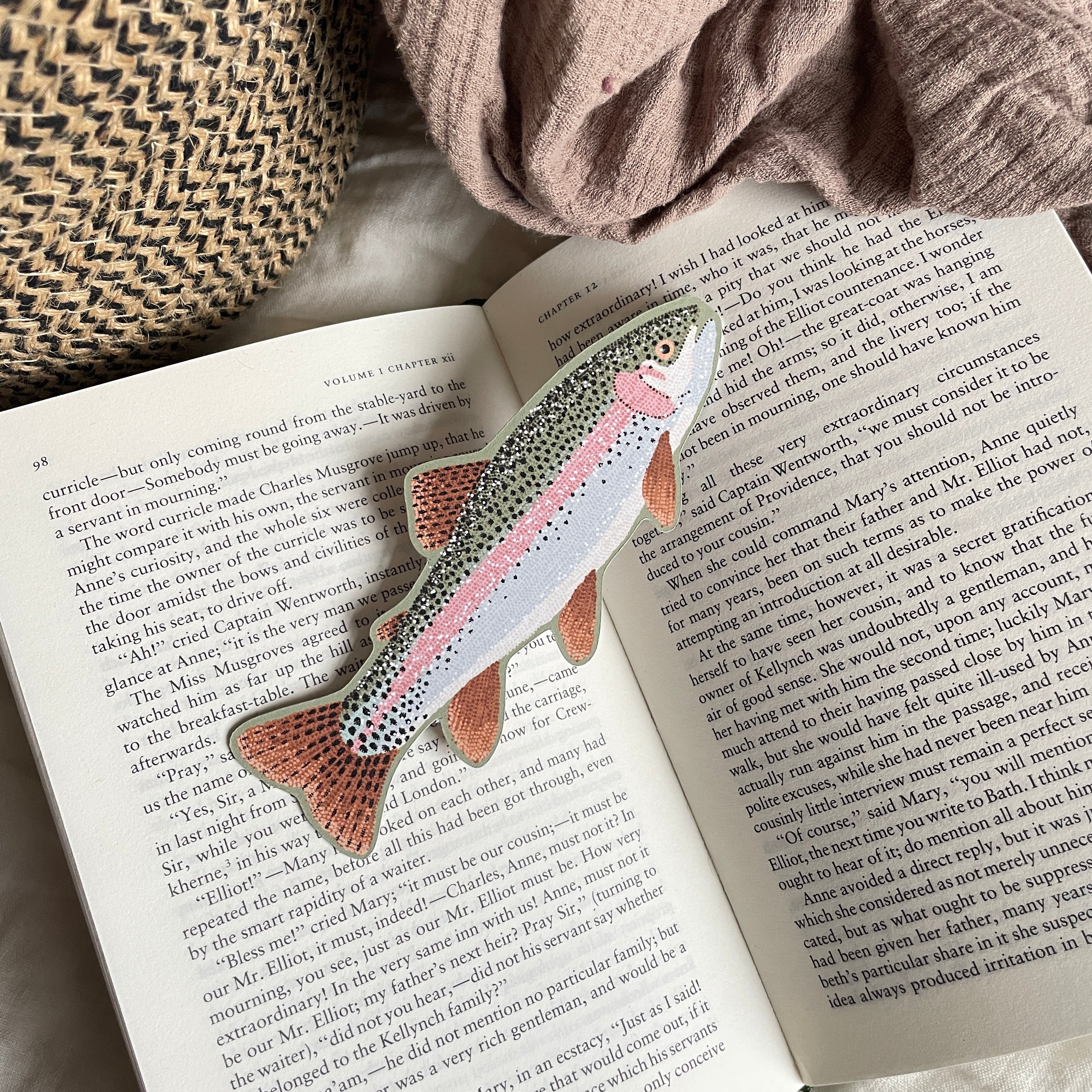 Rainbow Trout Die Cut Bookmark
