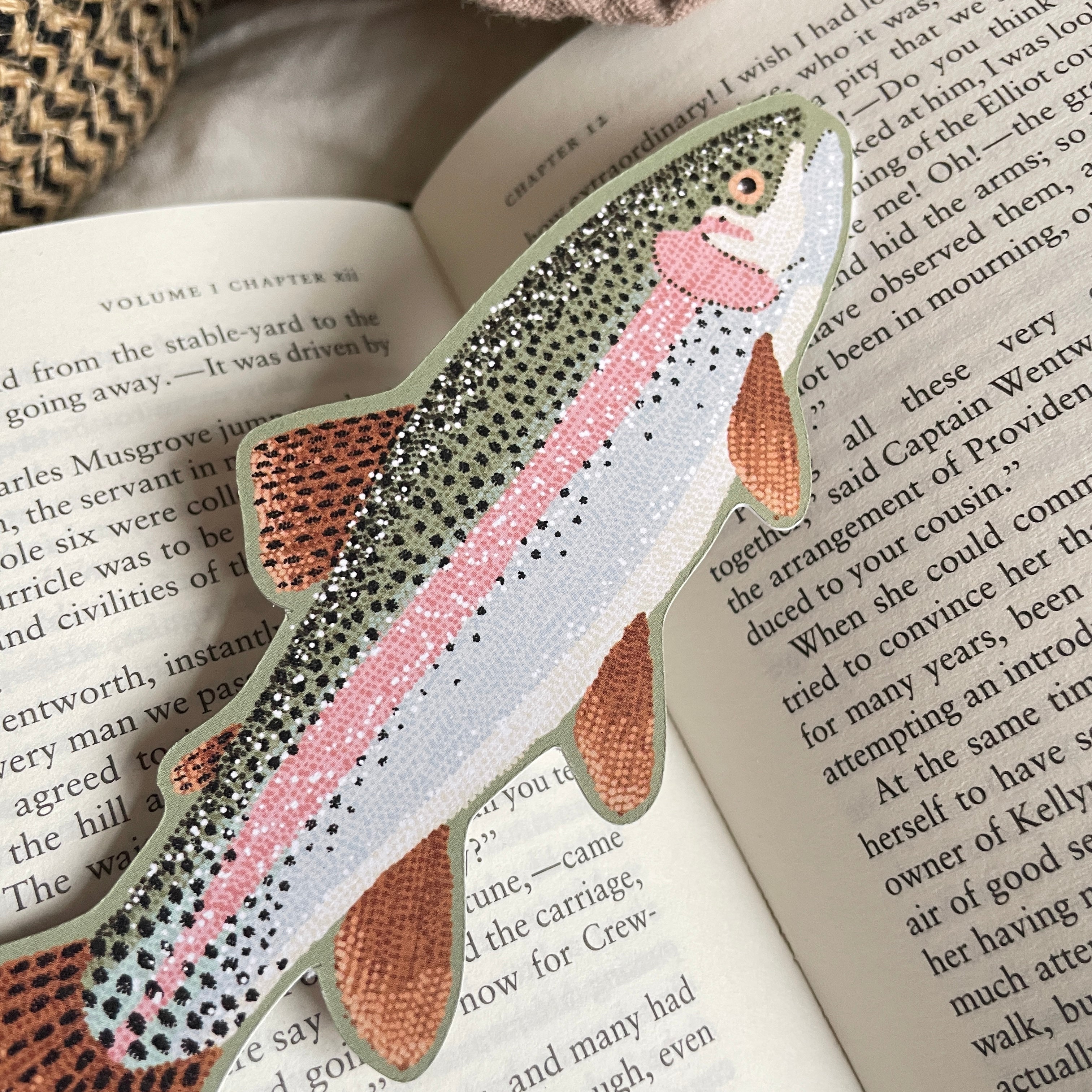 Rainbow Trout Die Cut Bookmark