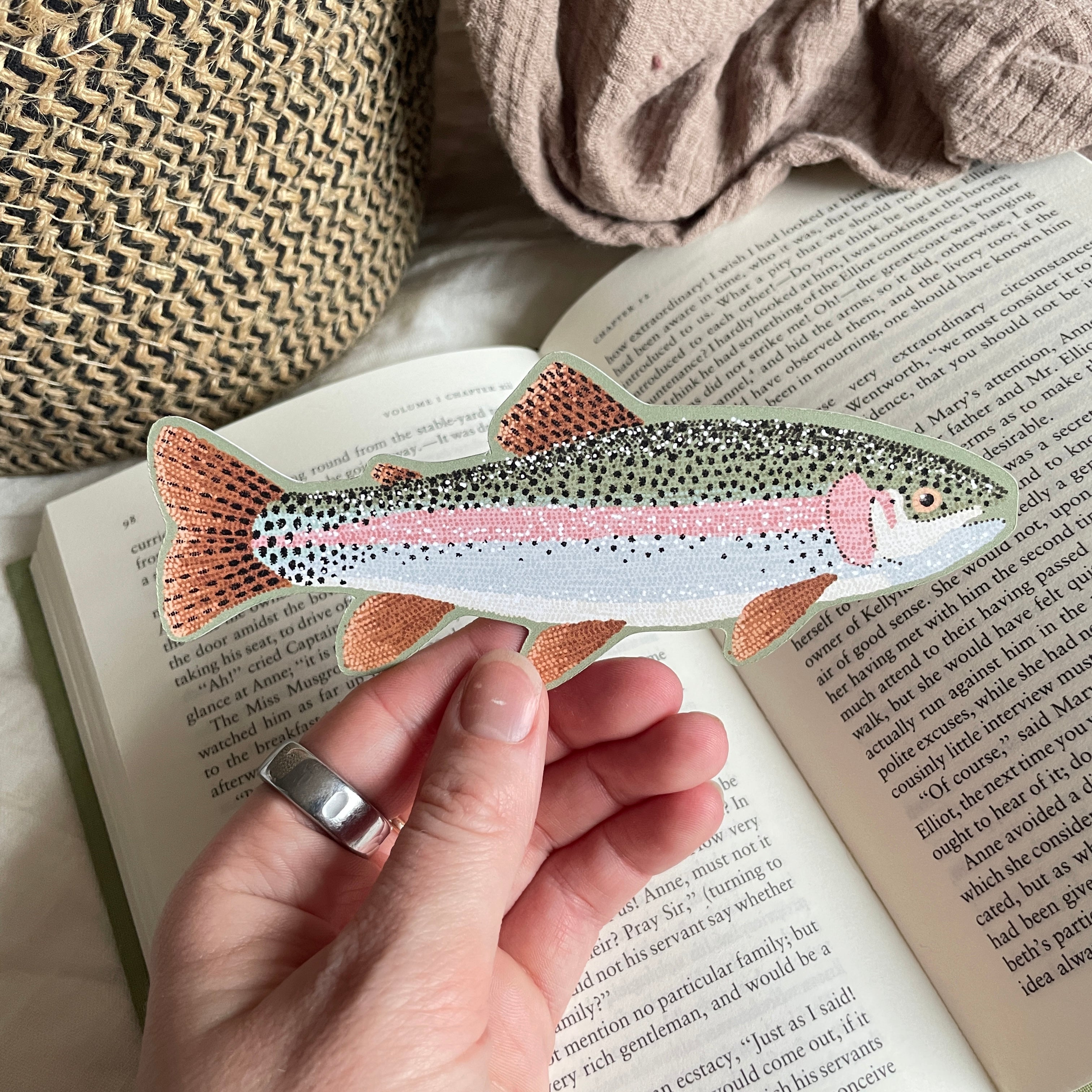 Rainbow Trout Die Cut Bookmark