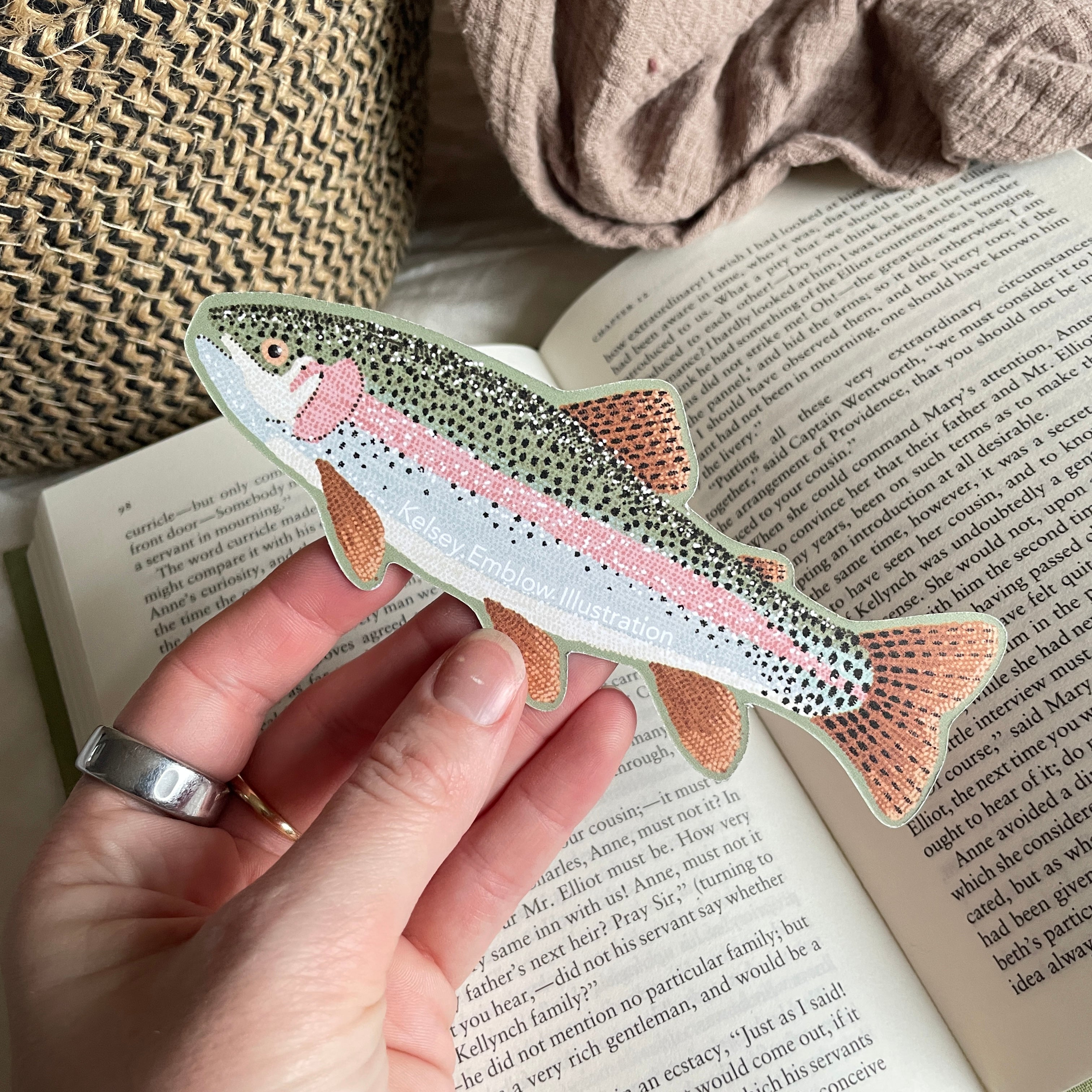 Rainbow Trout Die Cut Bookmark