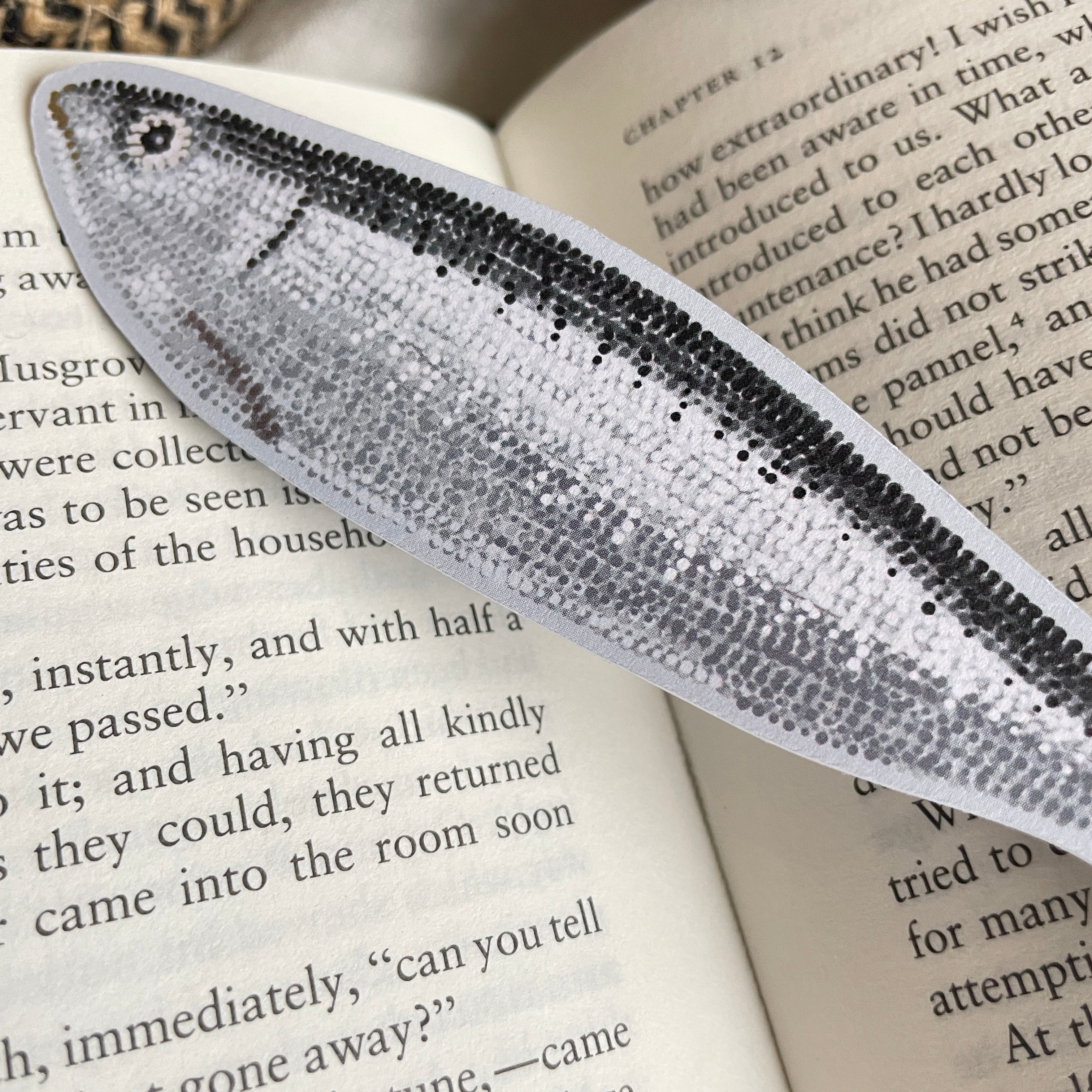 Sardine Die Cut Bookmark