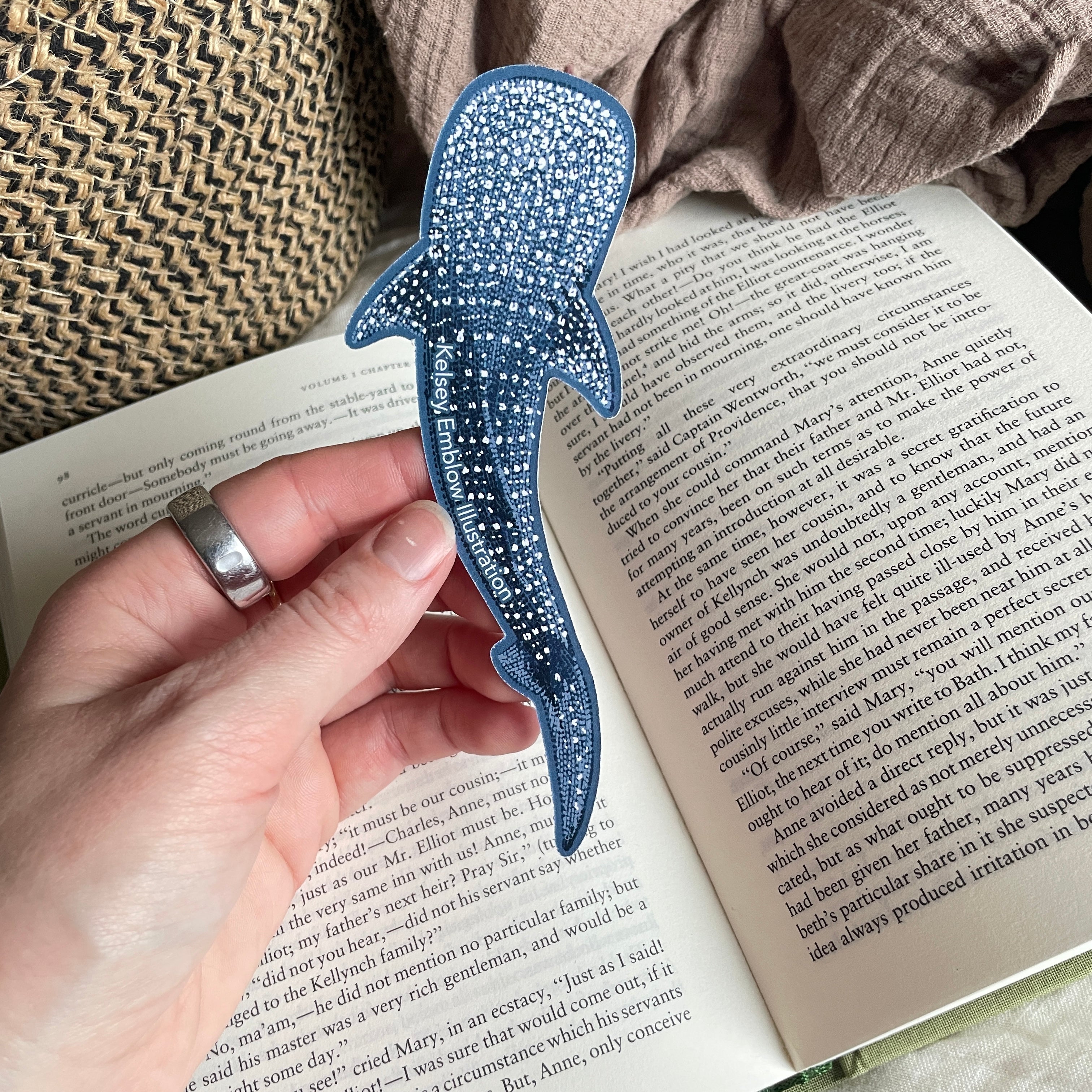 Whale Shark Die Cut Bookmark