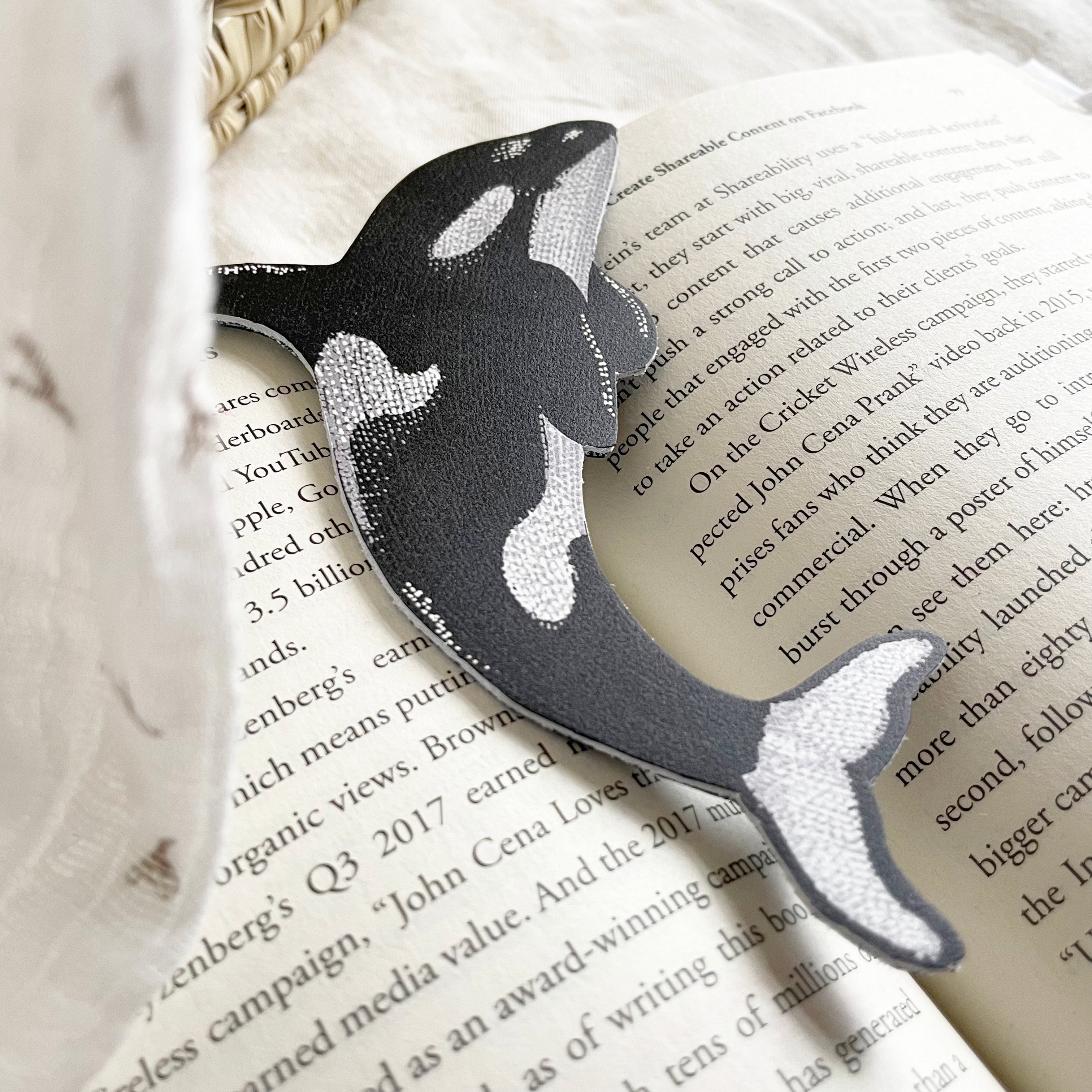 Orca Leather Bookmark