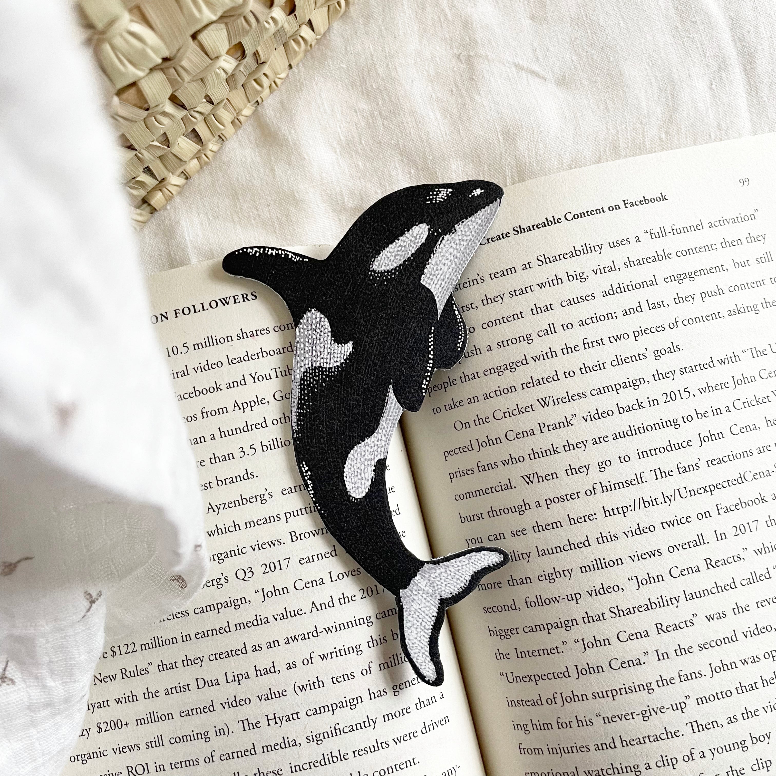 Orca Leather Bookmark