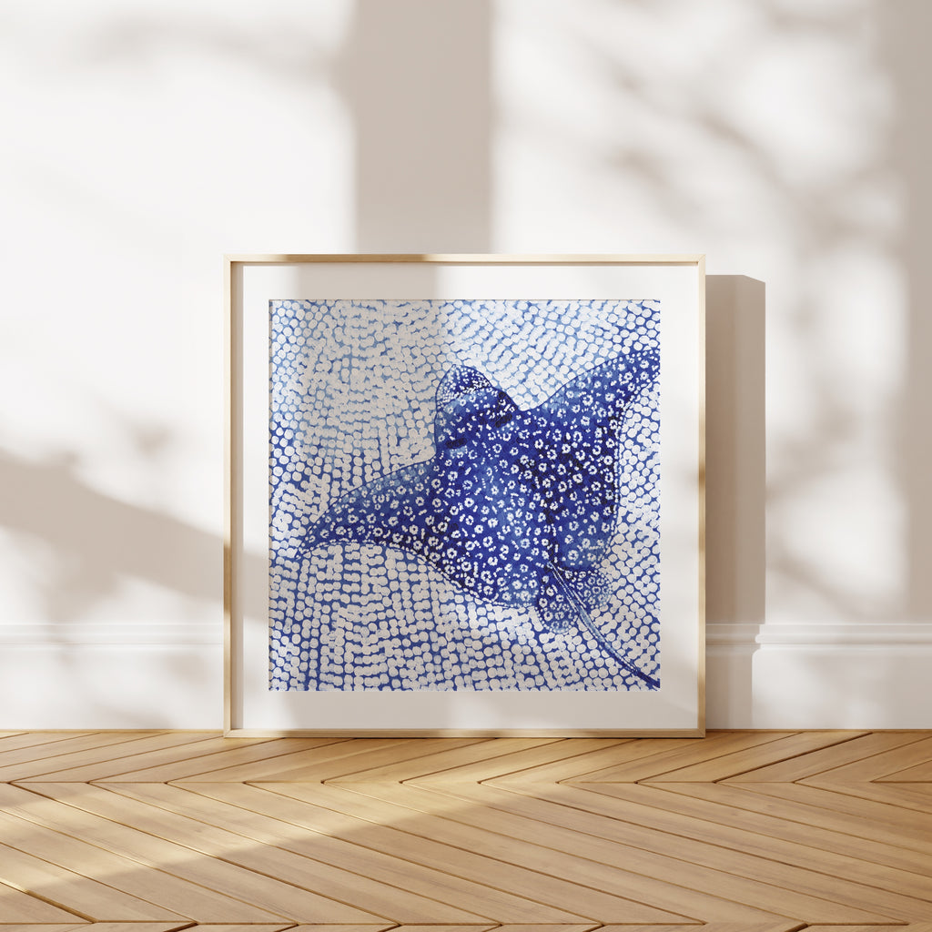 Blue White Spotted Eagle Ray