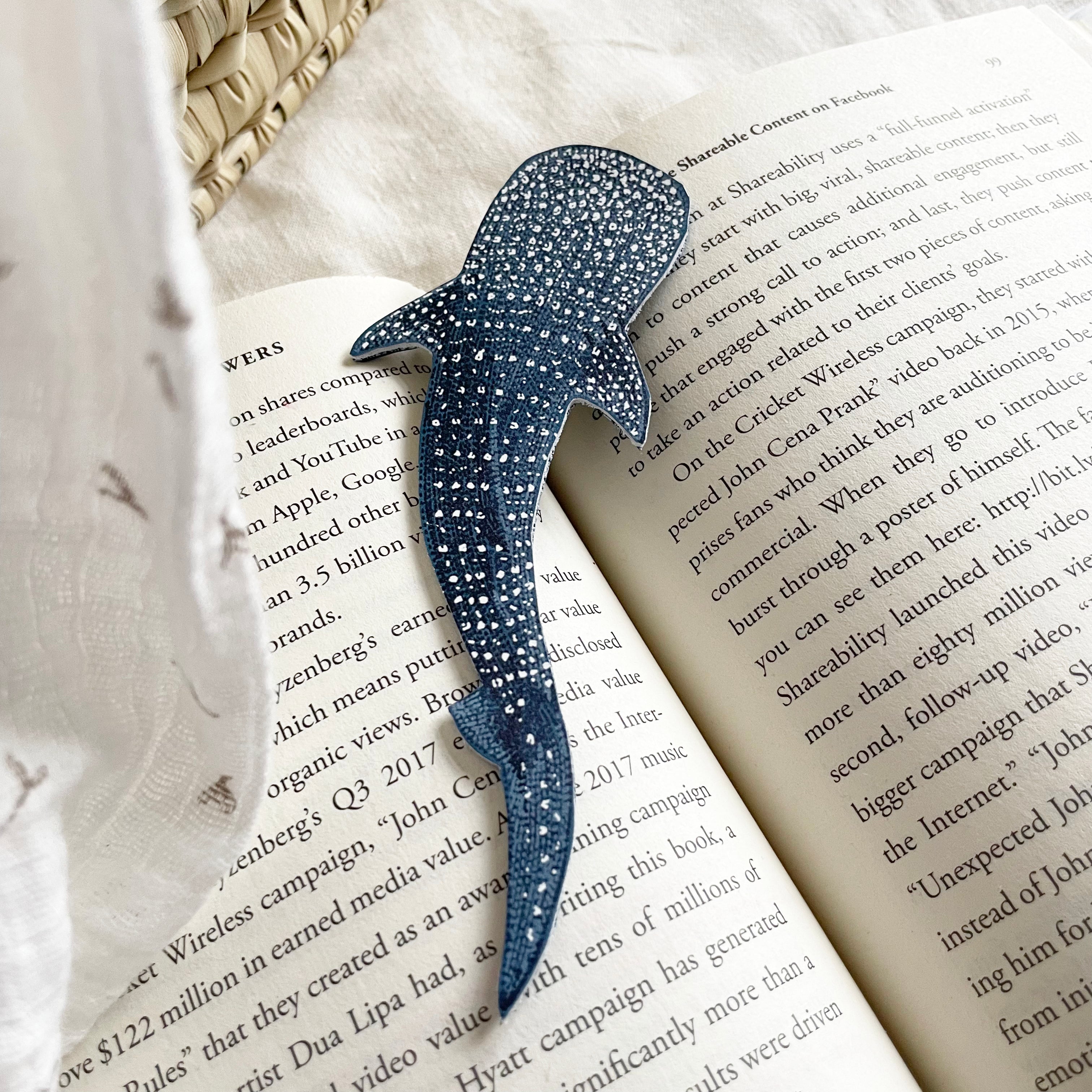 Whale Shark Leather Bookmark